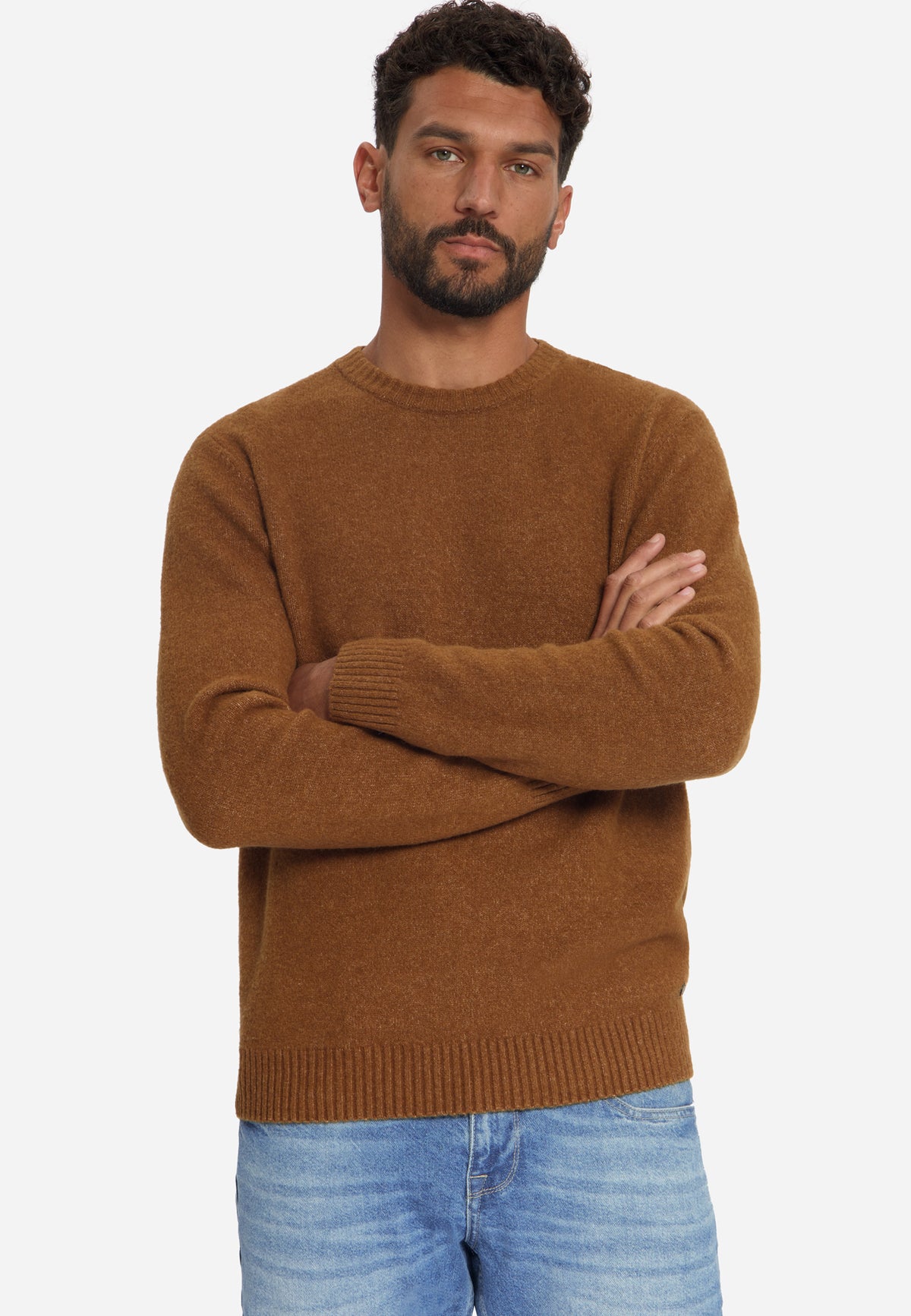 Lightweight Melange Jumper | Caramel