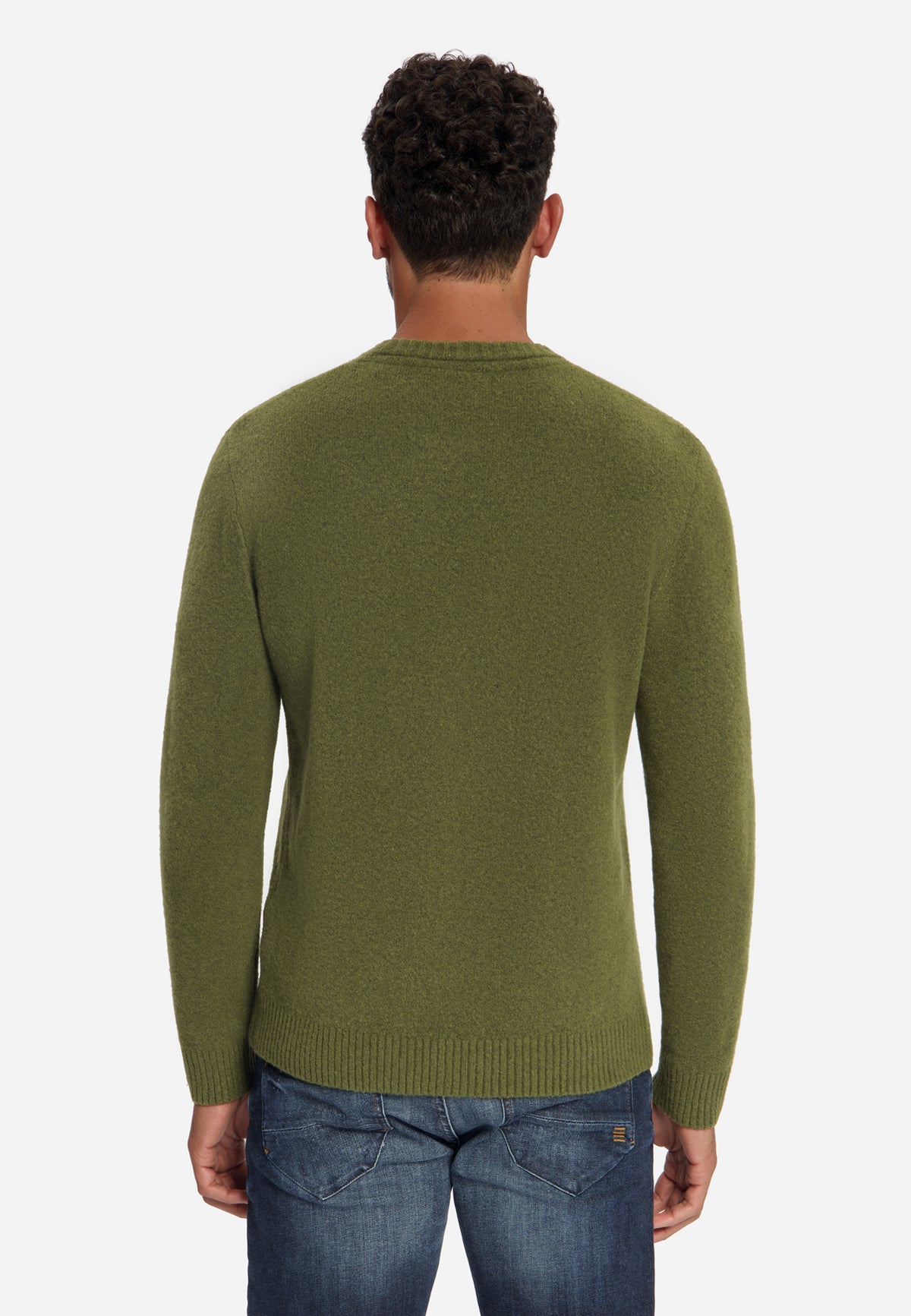 Lightweight Melange Jumper | Moss