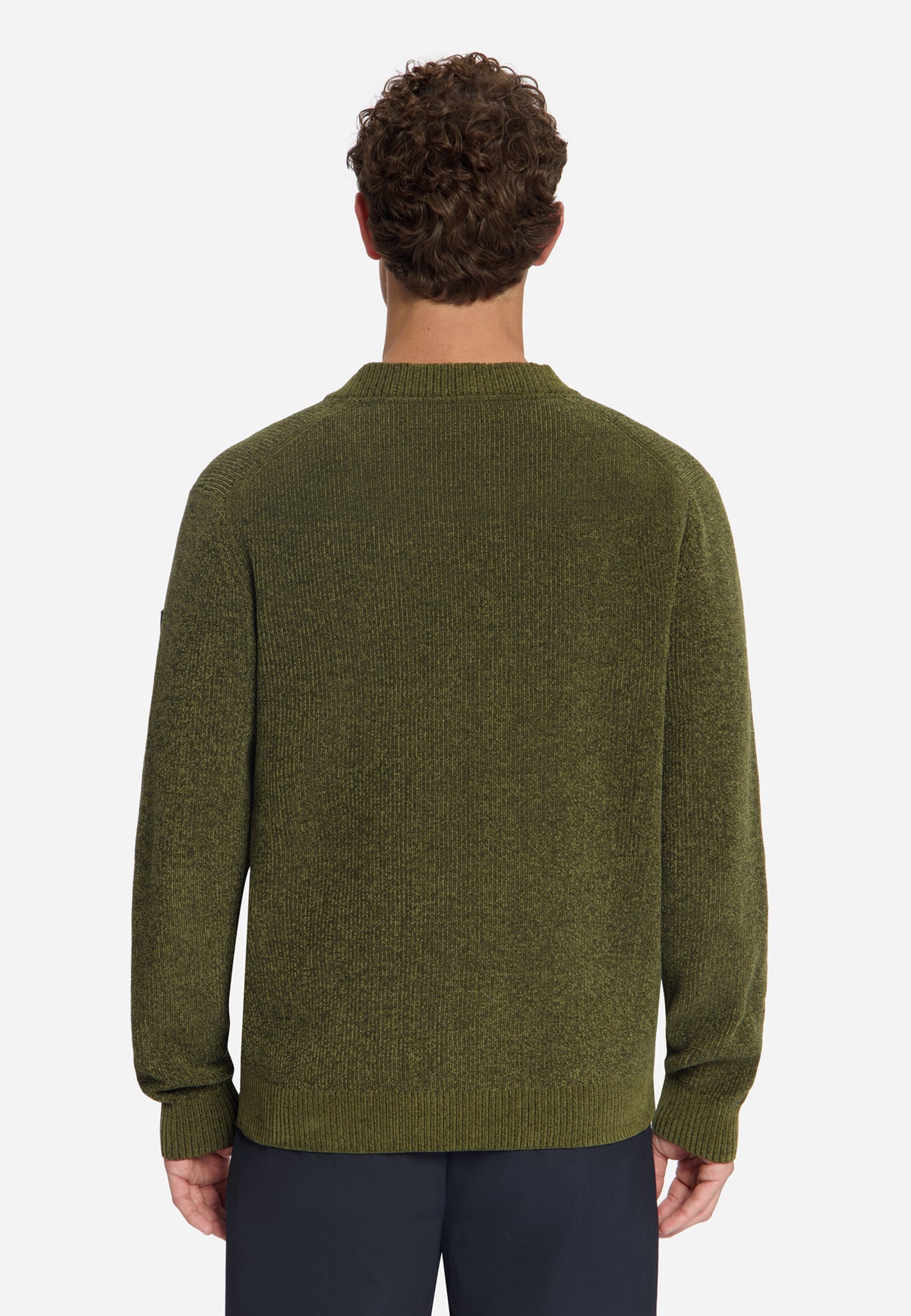 Soft V-Neck Jumper | Moss