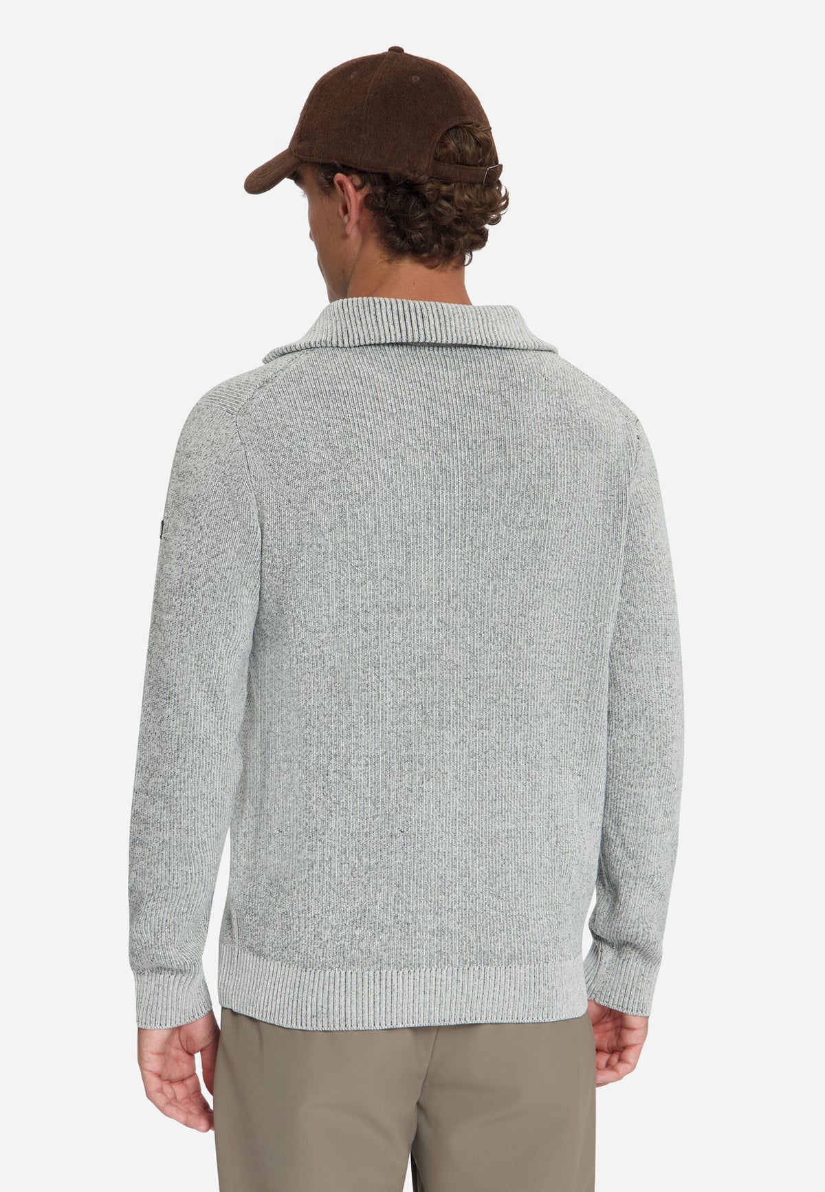Soft Half-Zip Jumper | Stone