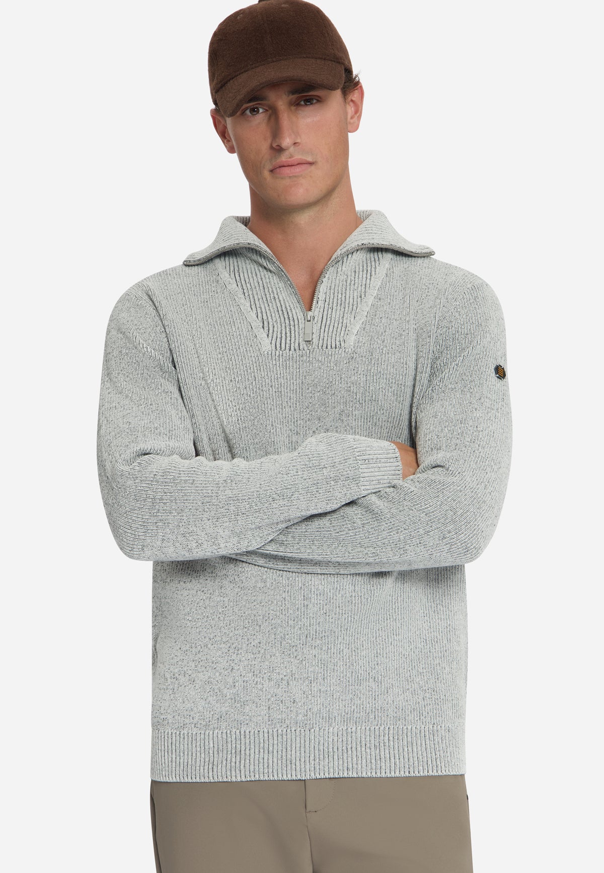 Soft Half-Zip Jumper | Stone