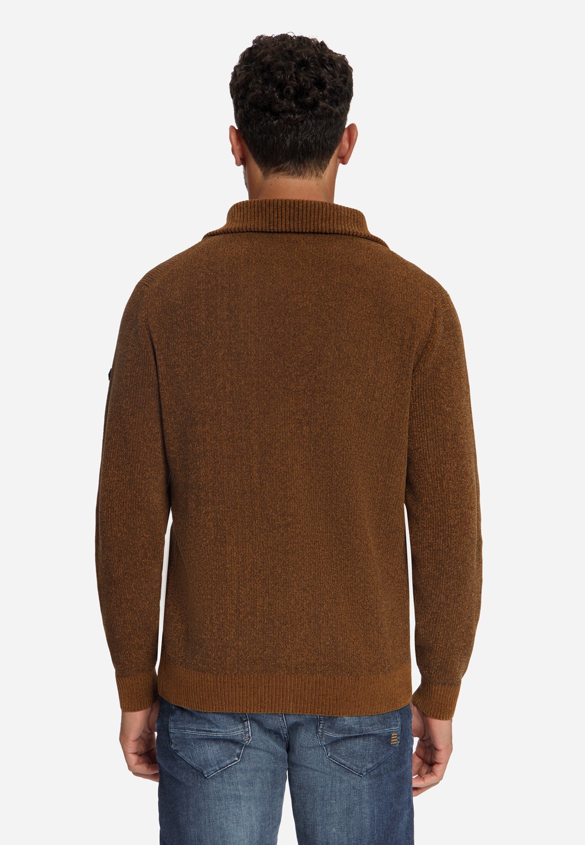 Soft Half-Zip Jumper | Caramel