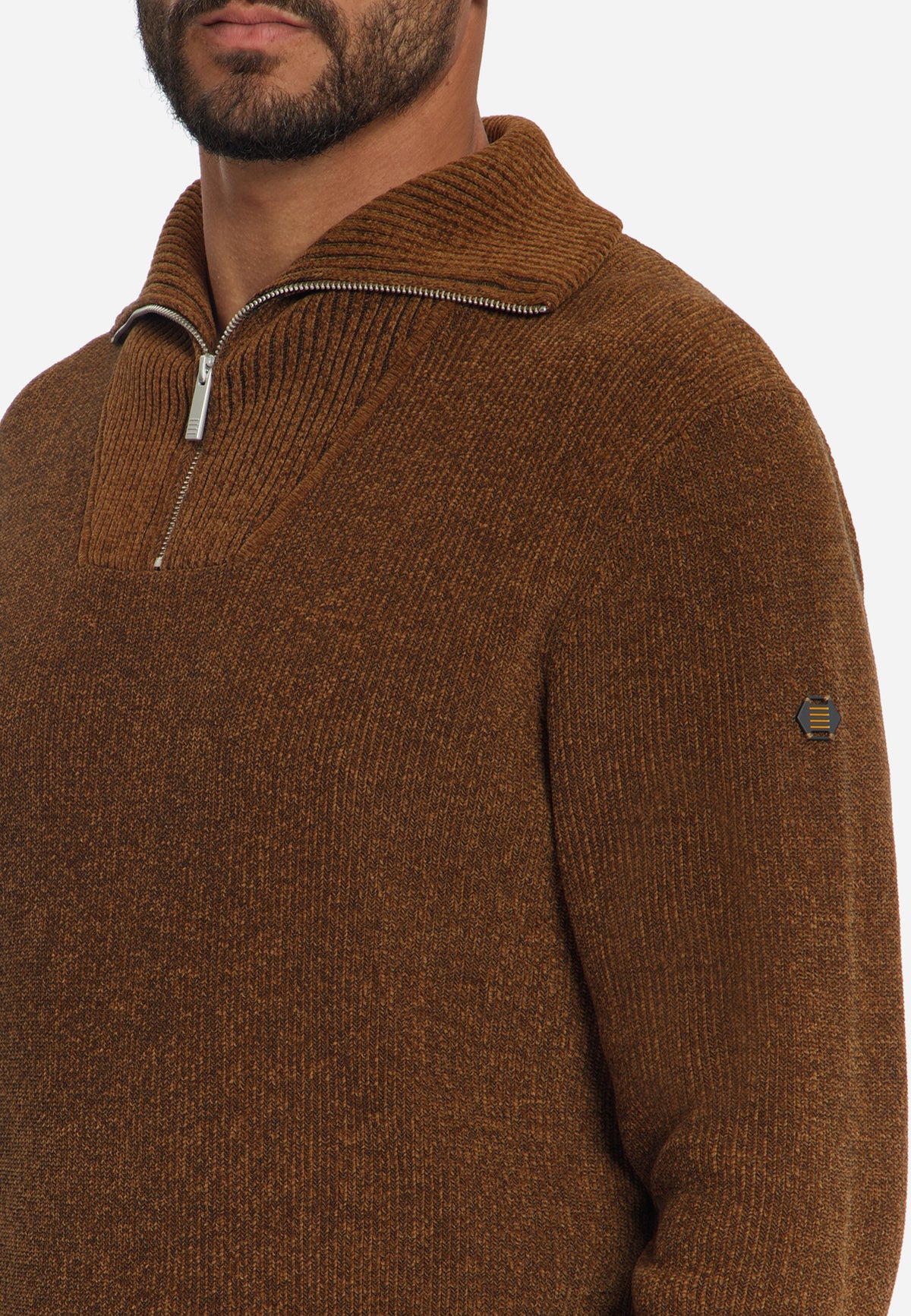 Soft Half-Zip Jumper | Caramel