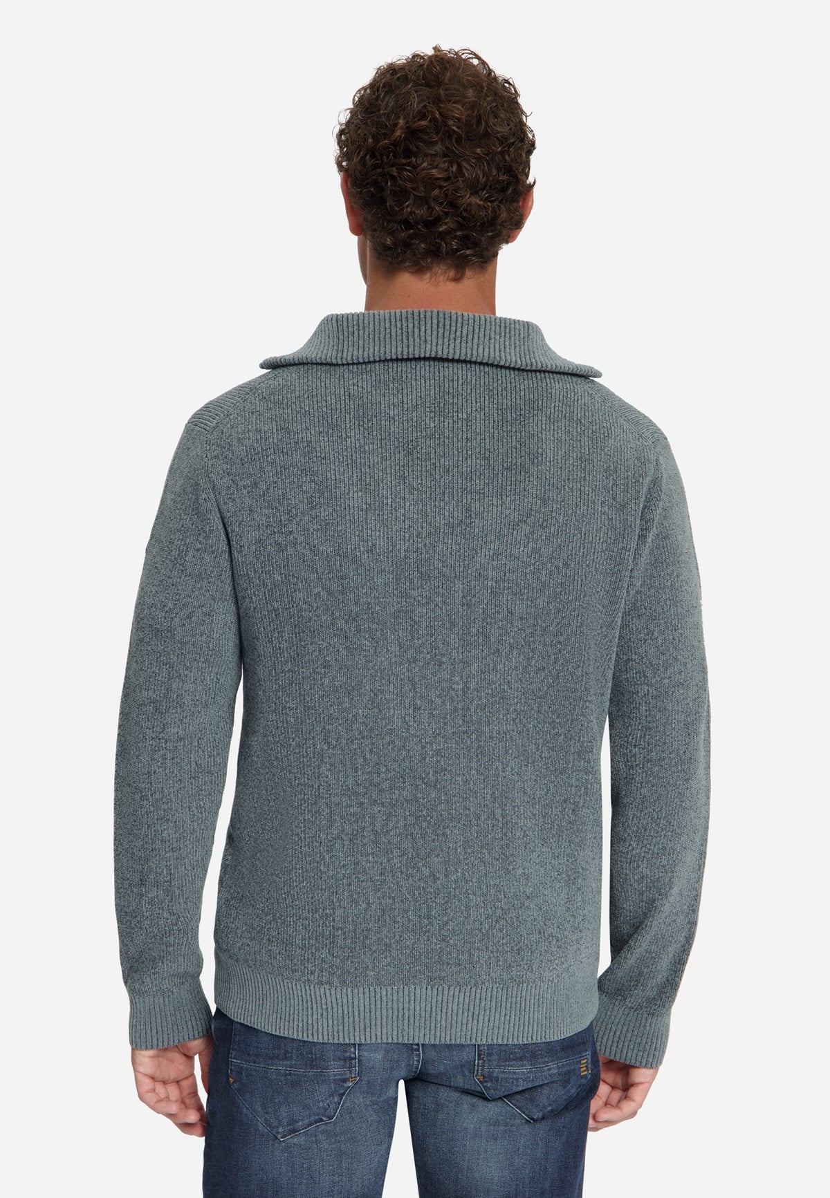 Weicher Half-Zip-Pullover | Grey Melange