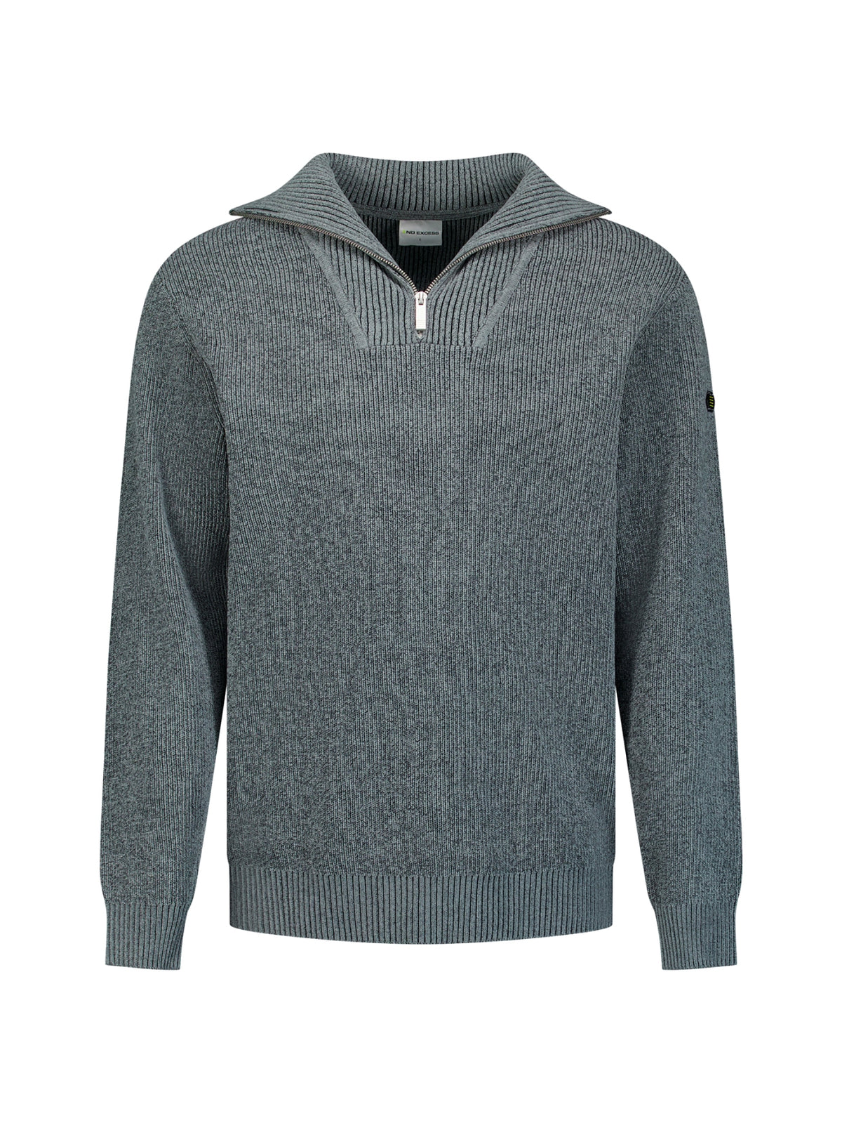 Weicher Half-Zip-Pullover | Grey Melange