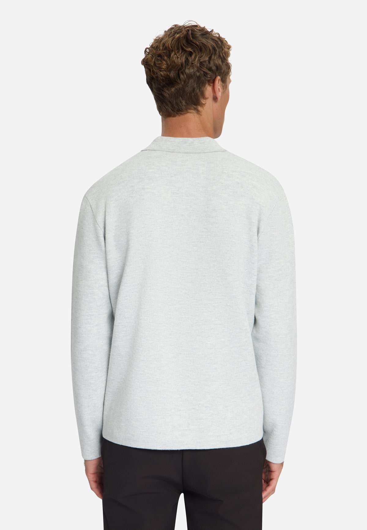 Soft-Touch-Polopullover | Light Grey Melange