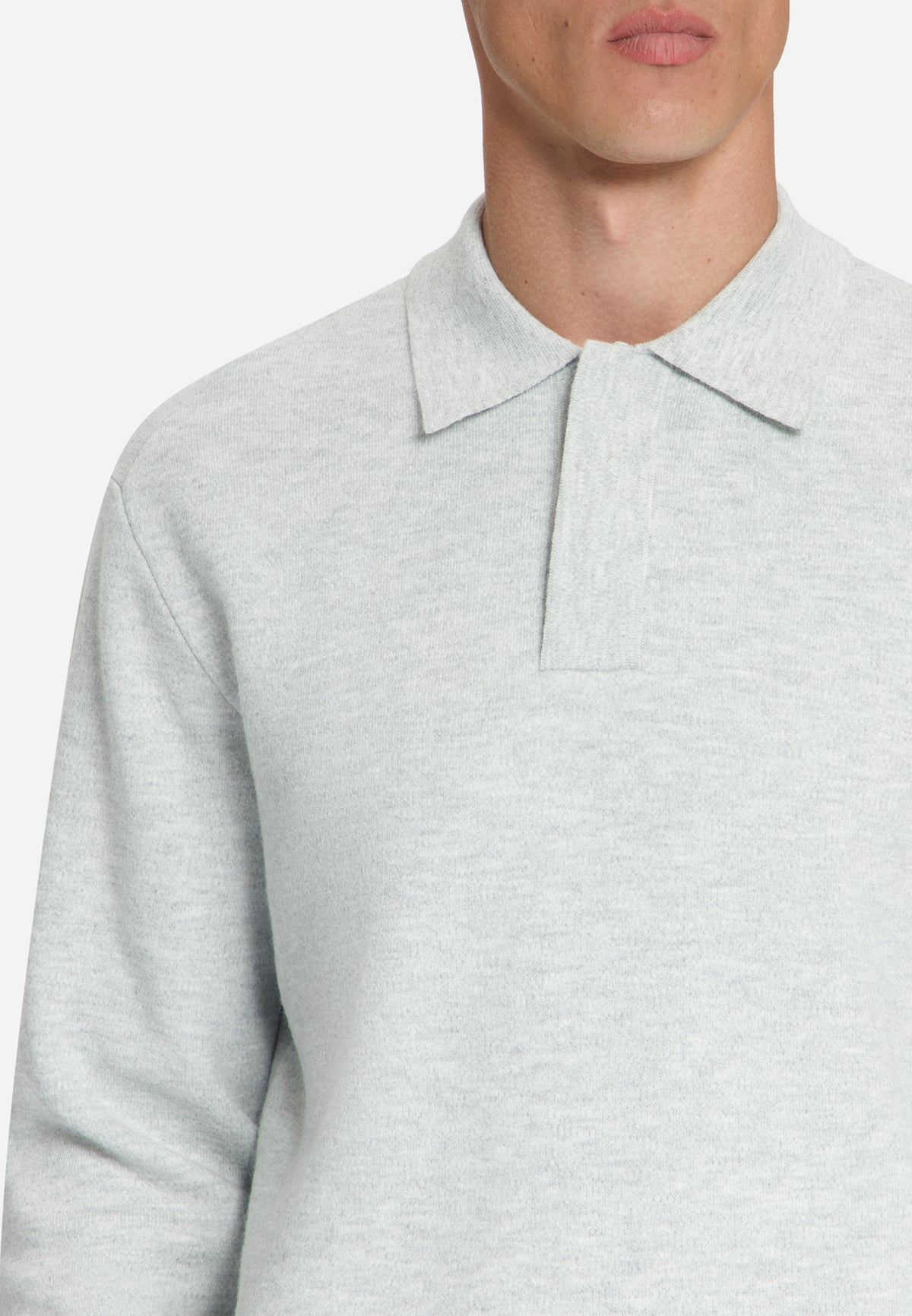 Soft-Touch-Polopullover | Light Grey Melange