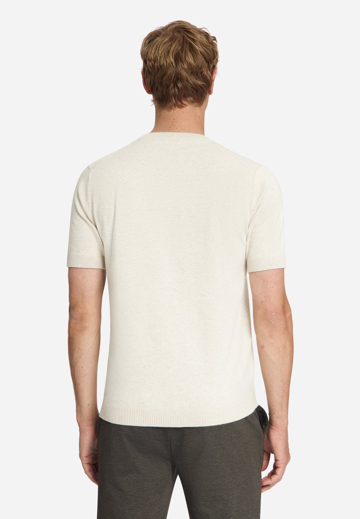 Melange Short Sleeve Jumper | Stone