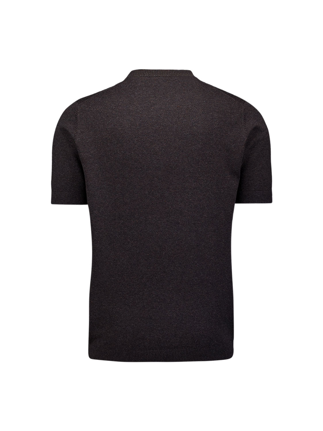 Melange Short Sleeve Jumper | Dark Brown