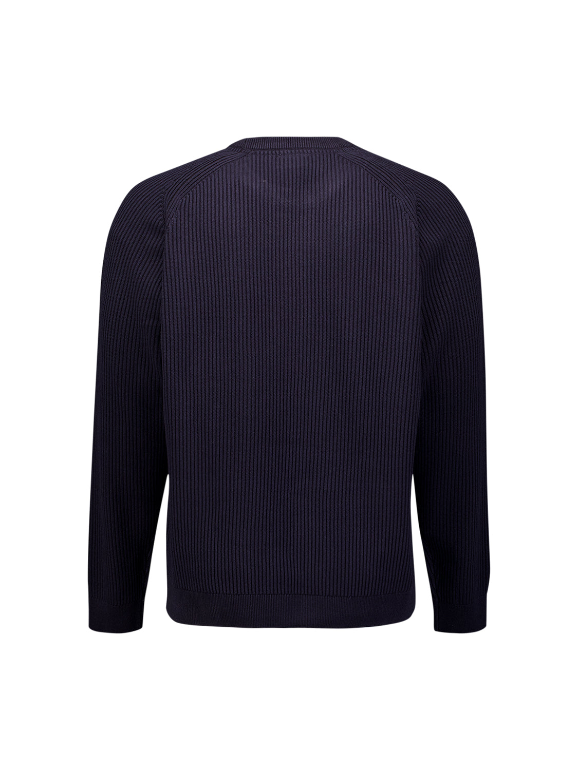 Pullover mit Rundhalsausschnitt und Tuck Stitch | Dark Night