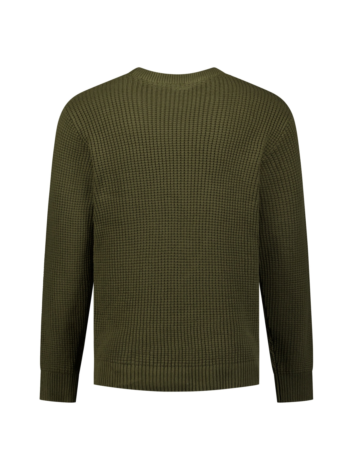 Strukturierter Rundhalspullover | Moss