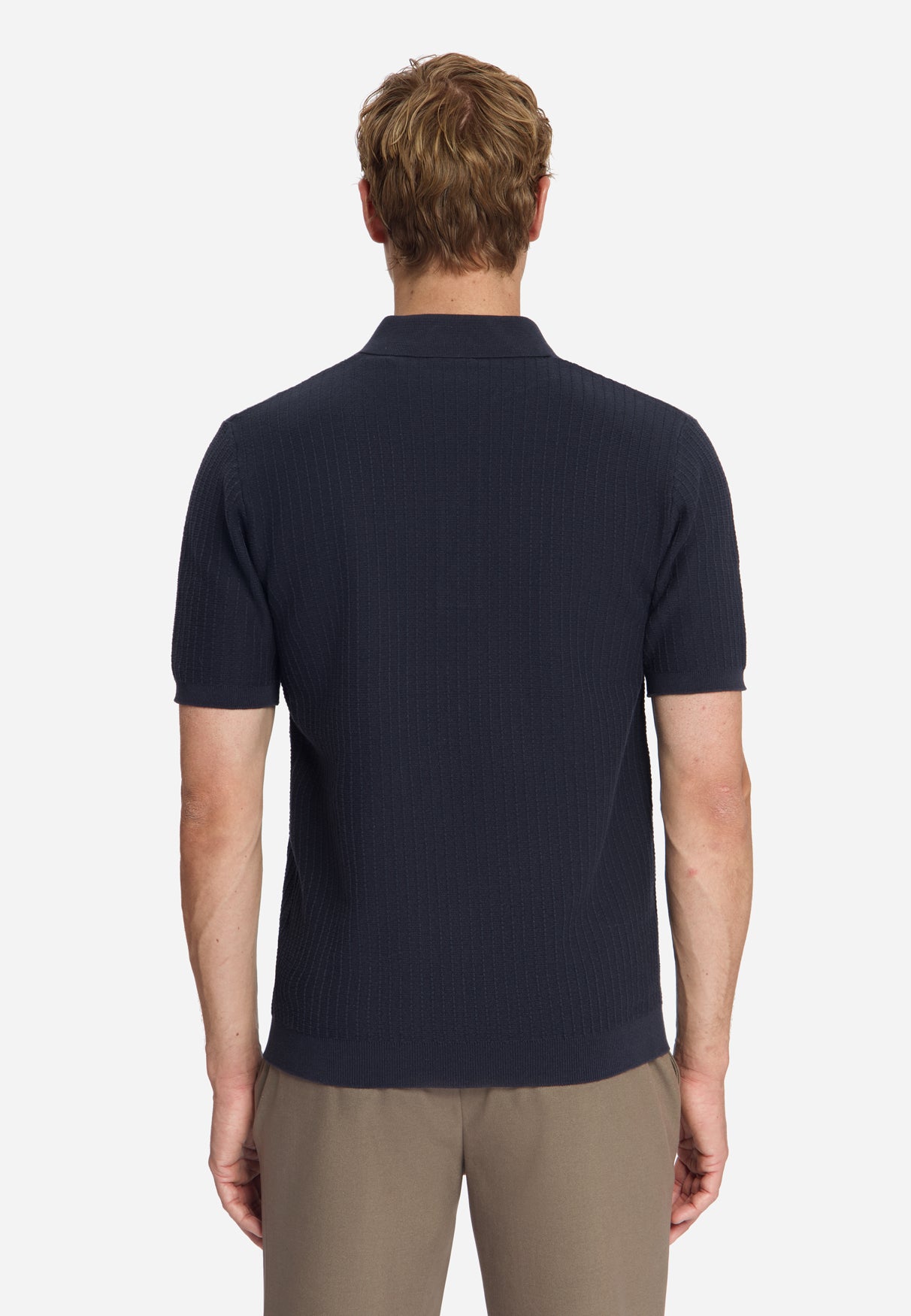 Kurzarm-Polo-Pullover | Dark Night