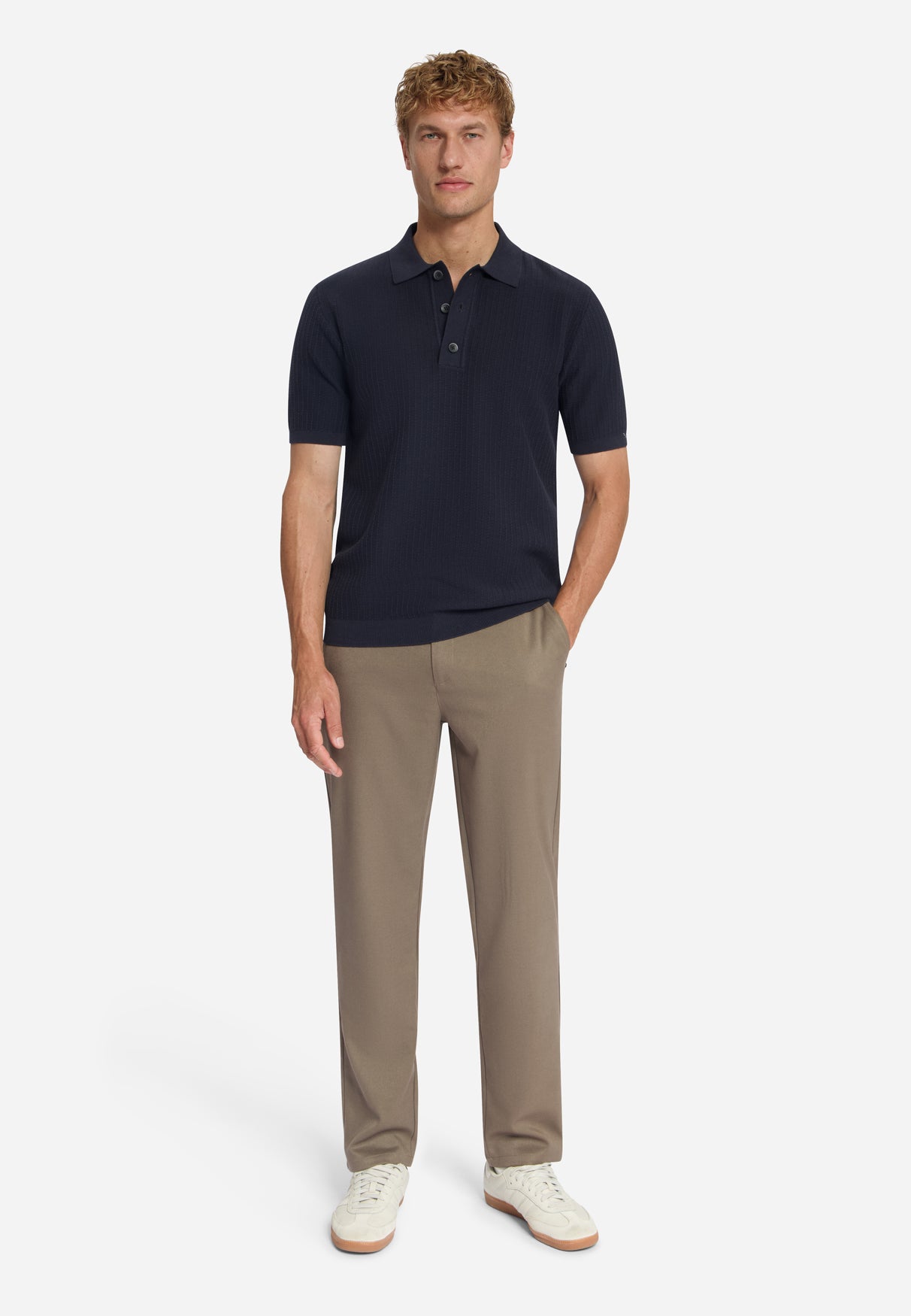 Kurzarm-Polo-Pullover | Dark Night