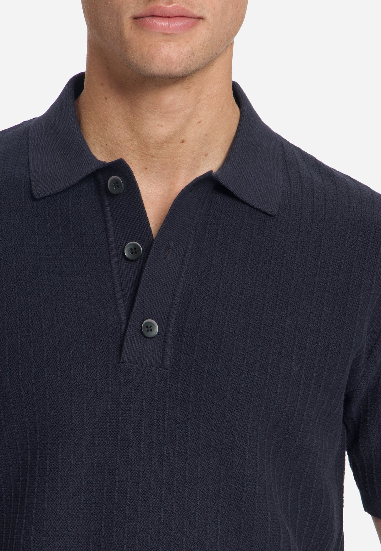 Kurzarm-Polo-Pullover | Dark Night