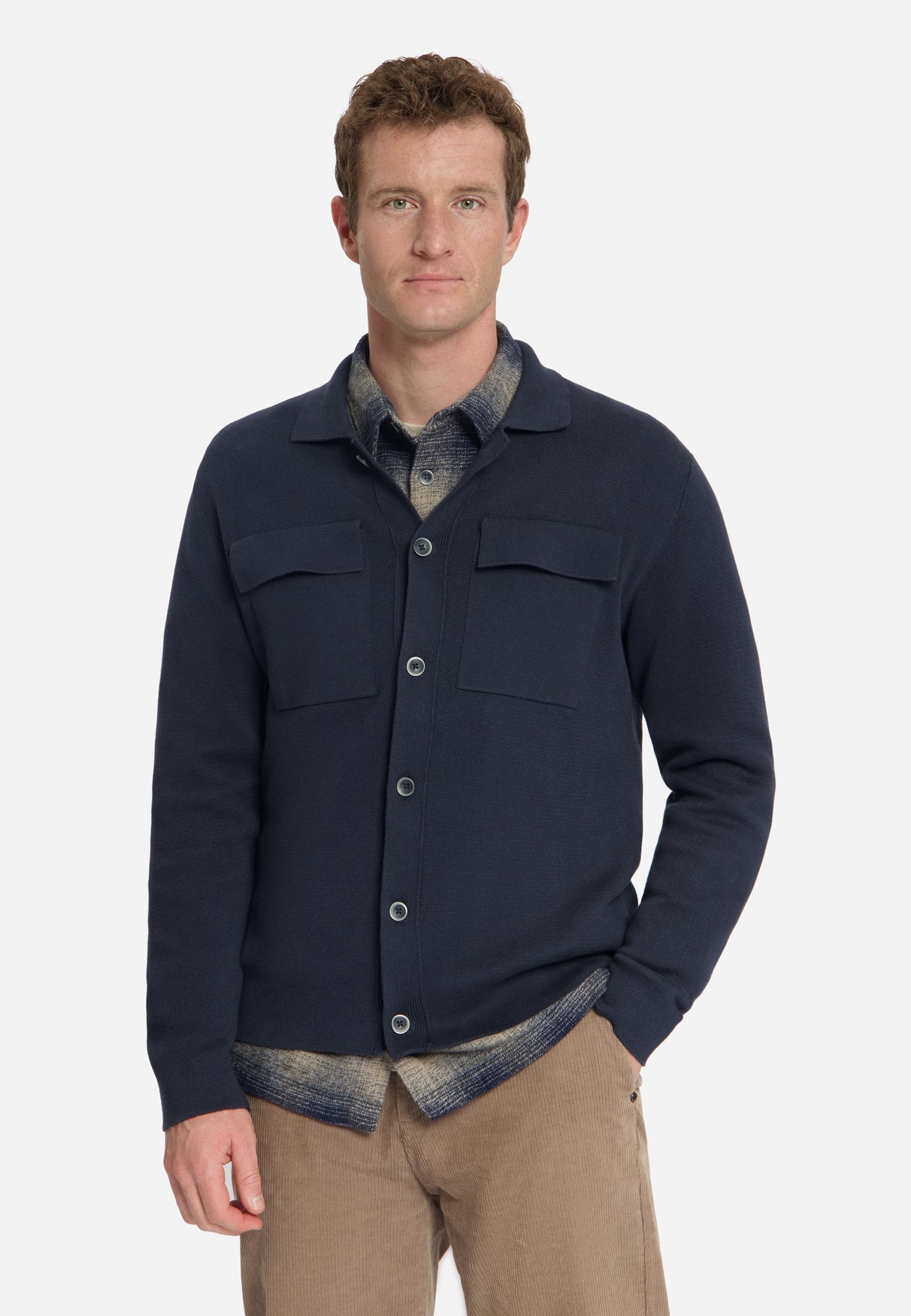 Cardigan Full Button Heavy Knit | Dark Night