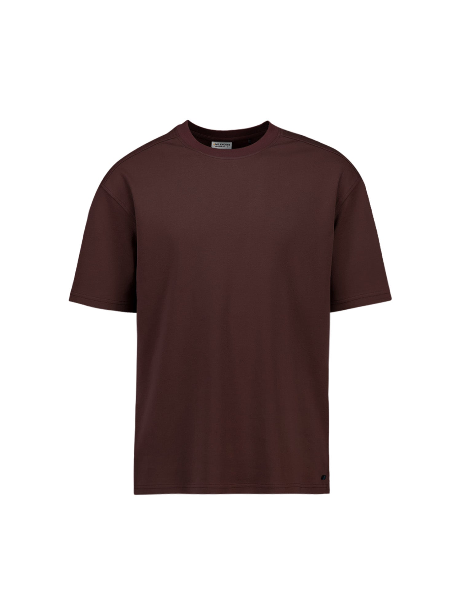 T-Shirt Crewneck Solid Heavy Interlock | Dark Brown