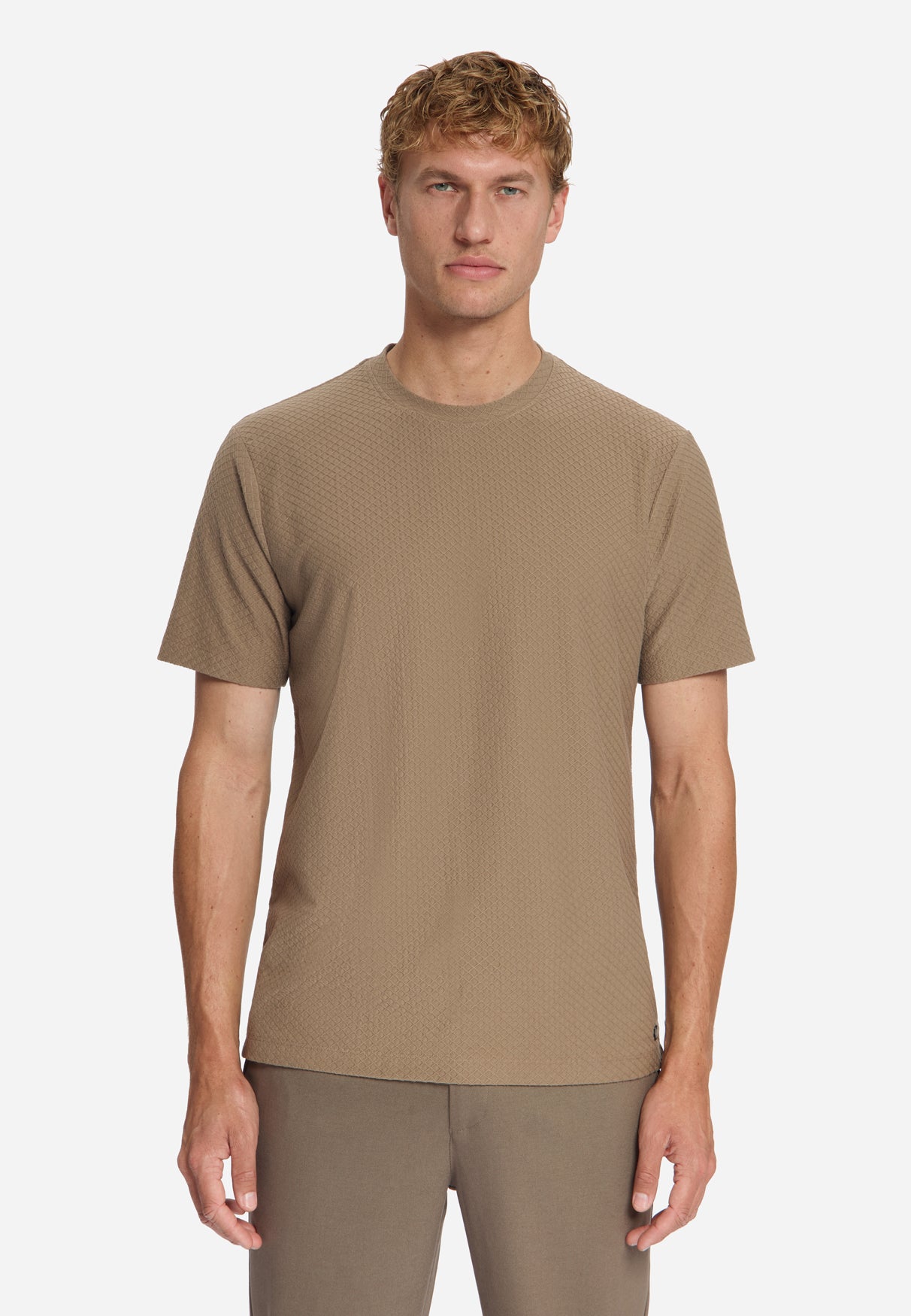 Textured T-Shirt | Light Brown