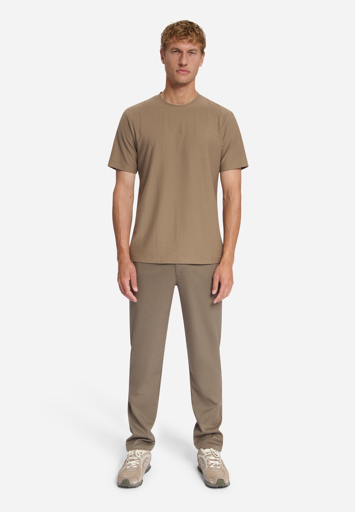 Textured T-Shirt | Light Brown