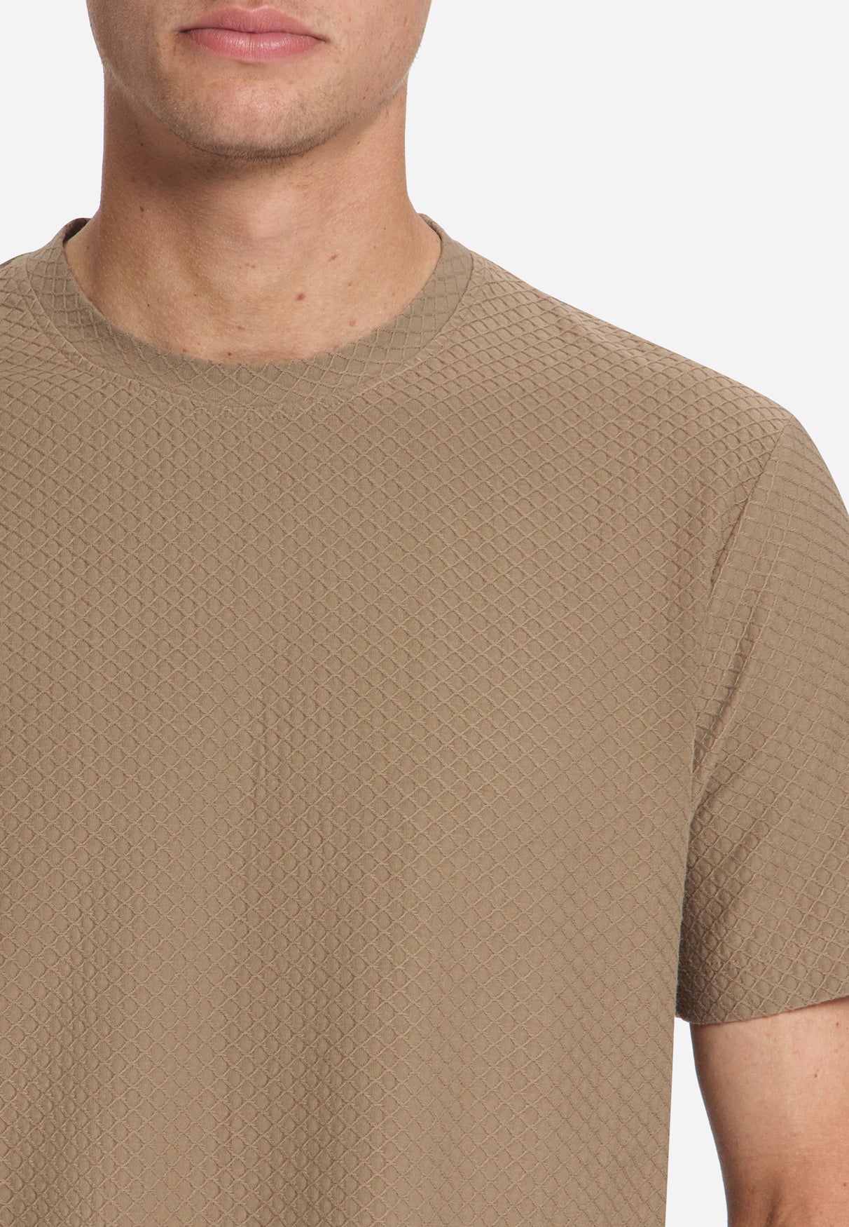 Strukturiertes T-Shirt | Light Brown