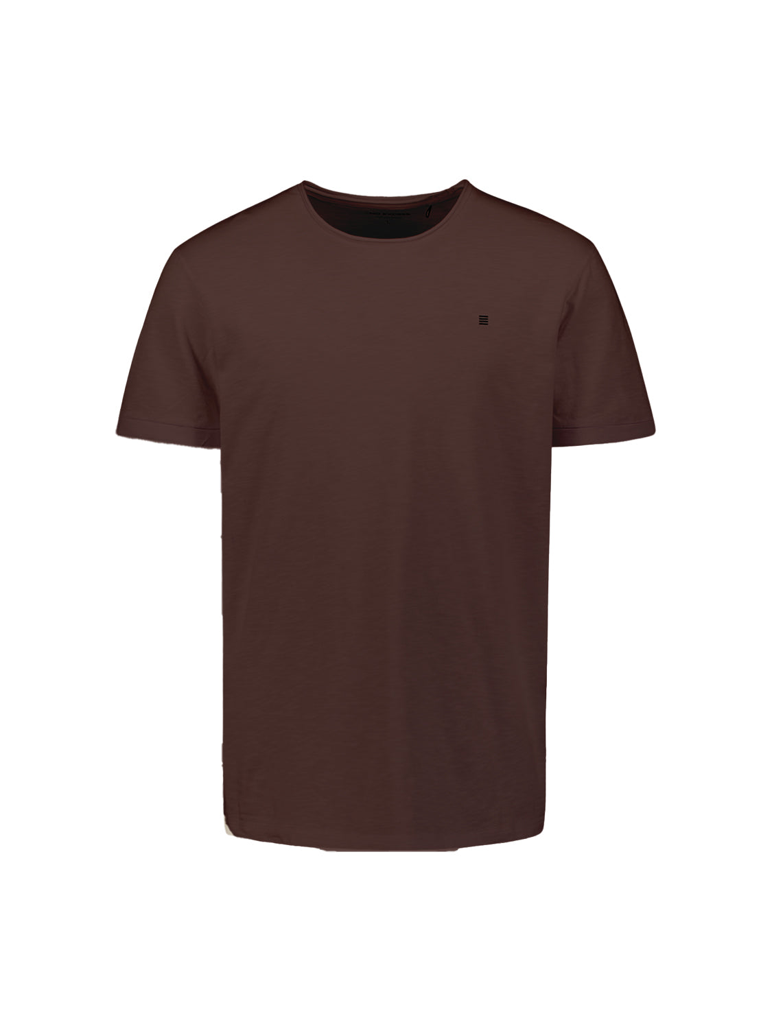 T-Shirt aus Baumwolle mit Slub-Struktur | Dunkelbraun