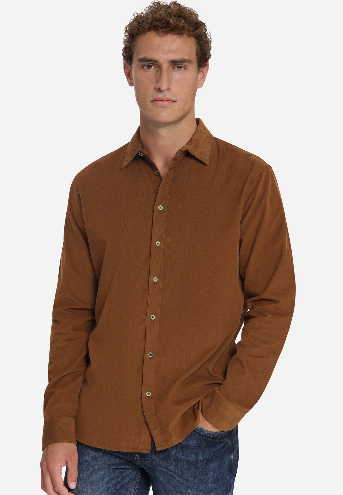 Corduroy Shirt | Caramel