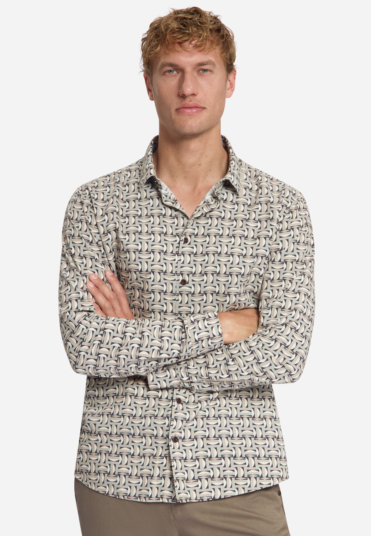 Hemd Mit Allover-Print | Stone