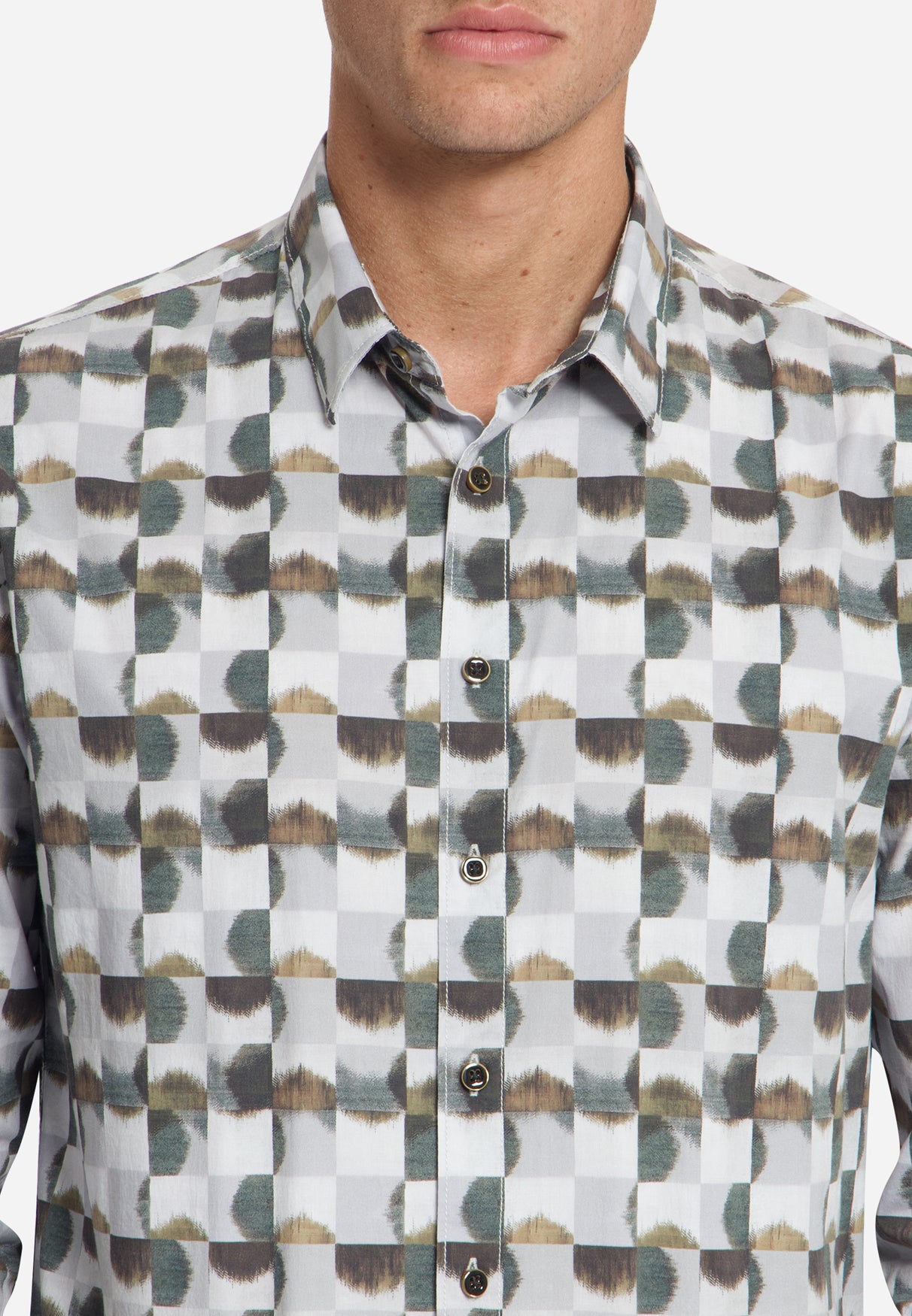 Shirt Stretch Allover Printed | Caramel