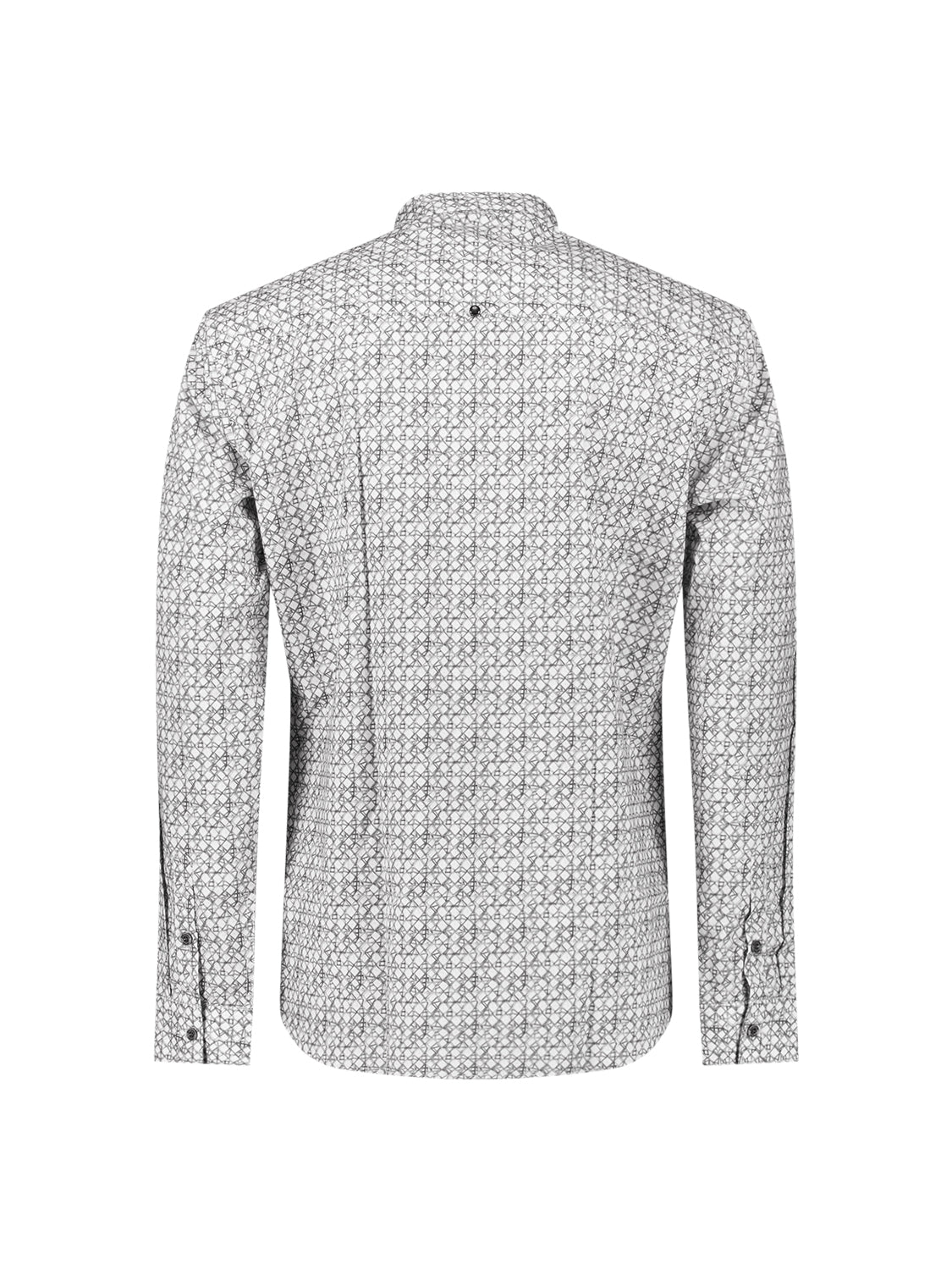 Bedrucktes Stretch-Hemd | Dusty Blue