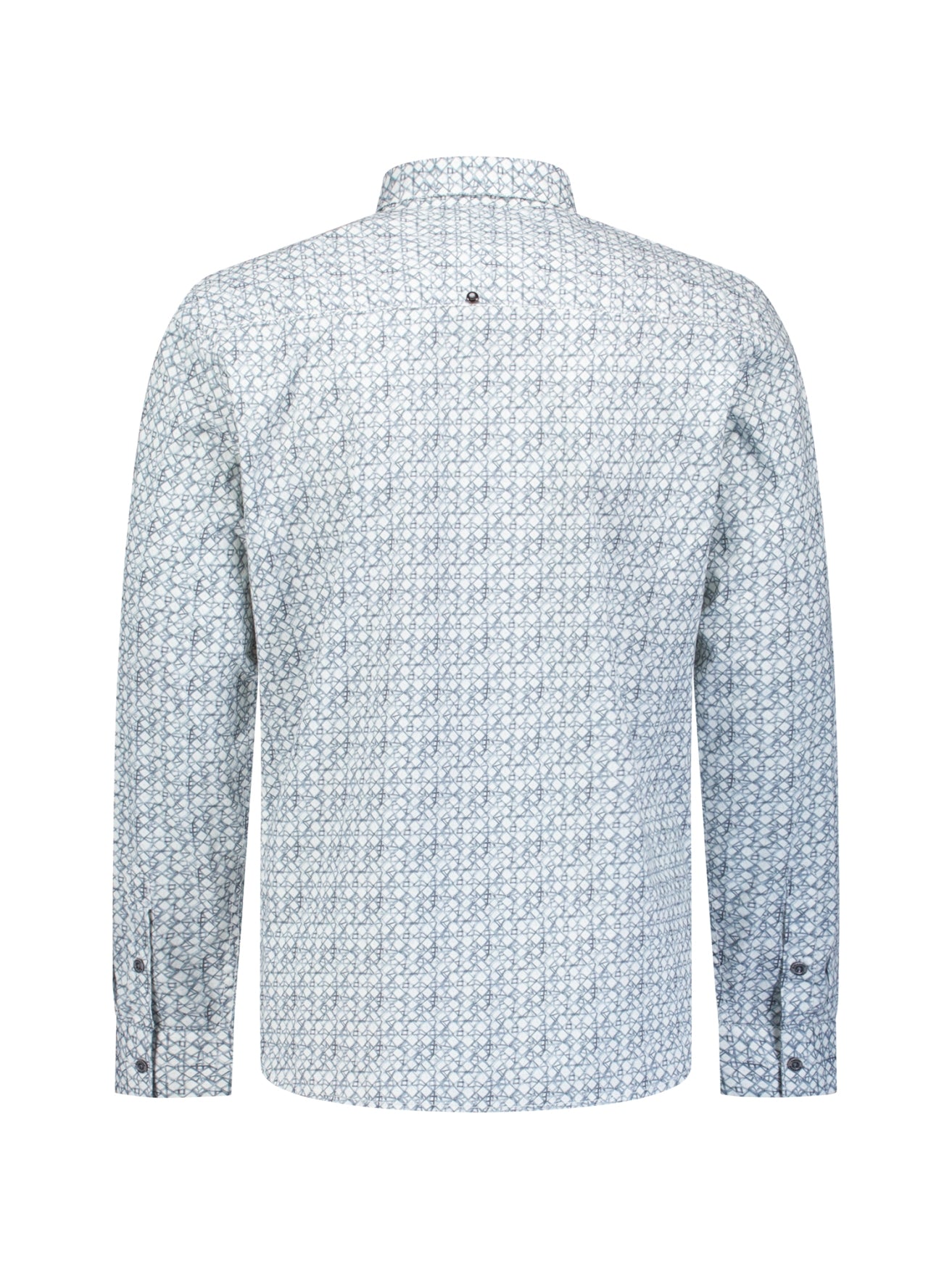 Bedrucktes Stretch-Hemd | Dusty Blue