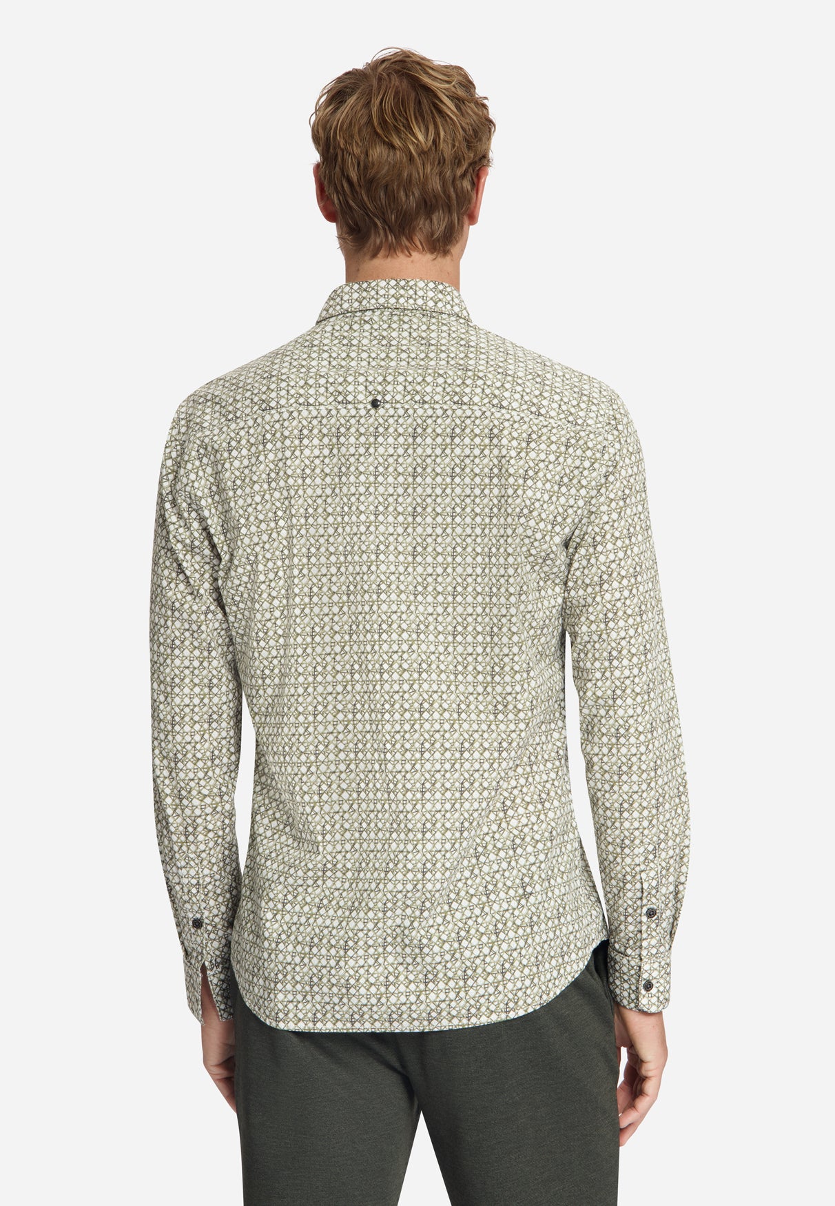 Printed stretch shirt | Moss