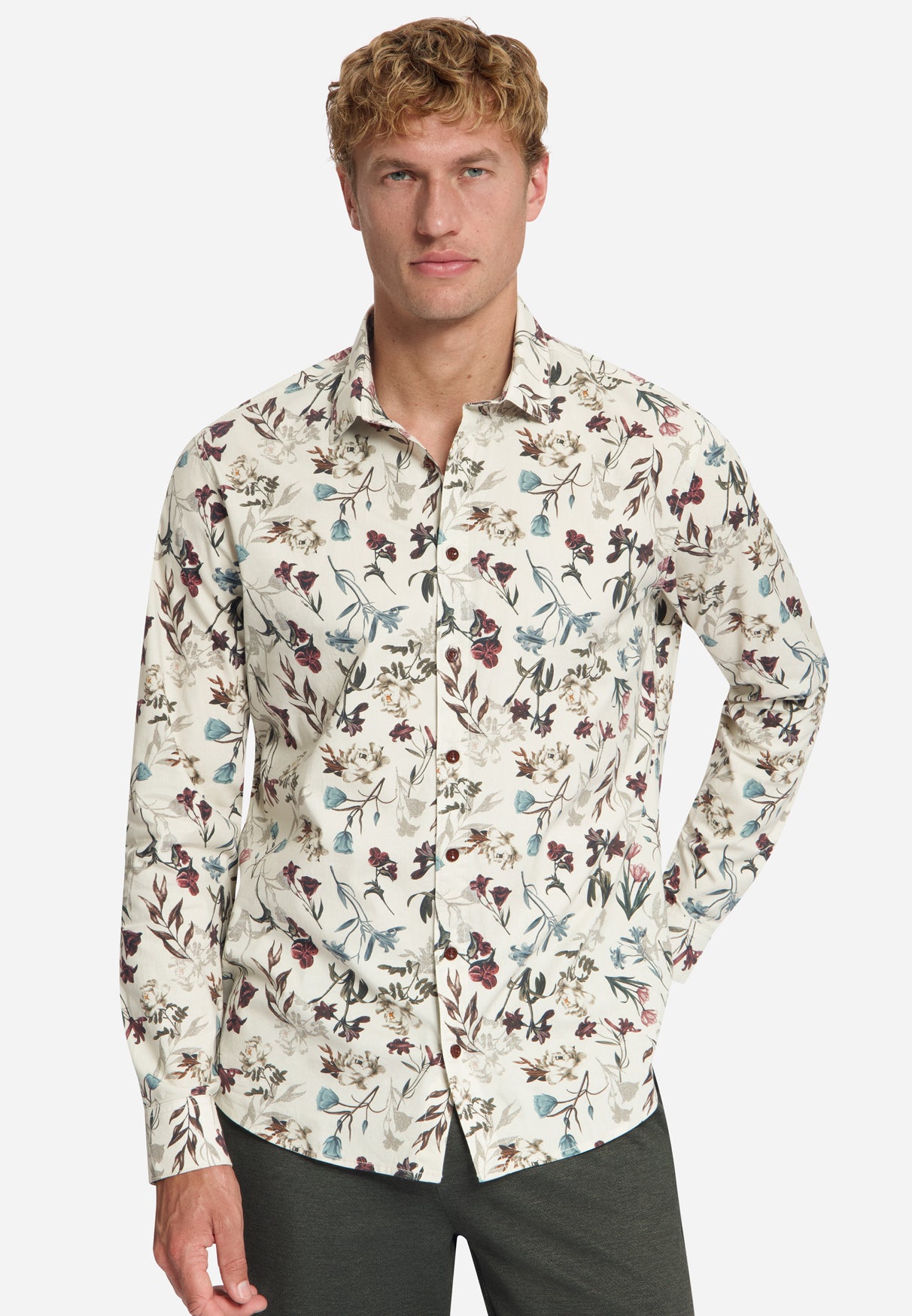 Bedrucktes Stretch-Shirt | Stone