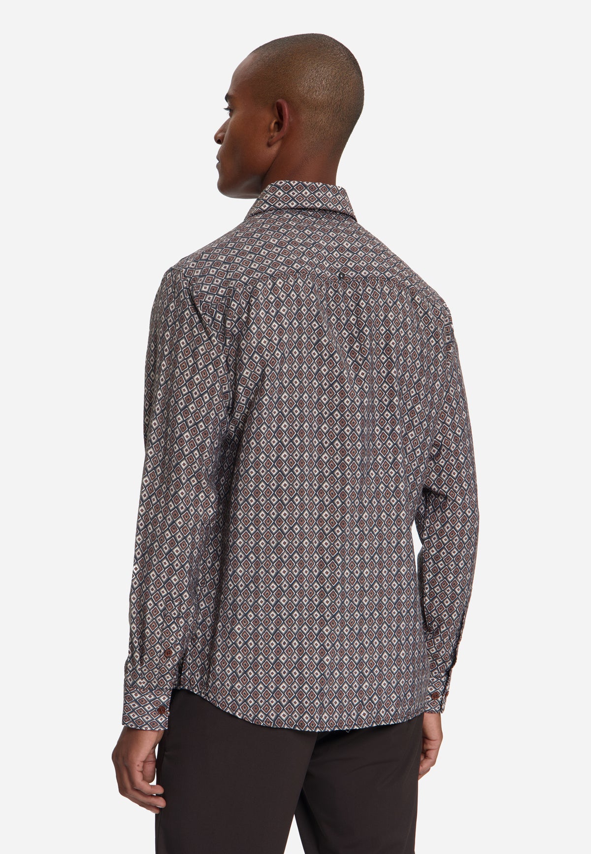 Allover Print Shirt | Light Brown