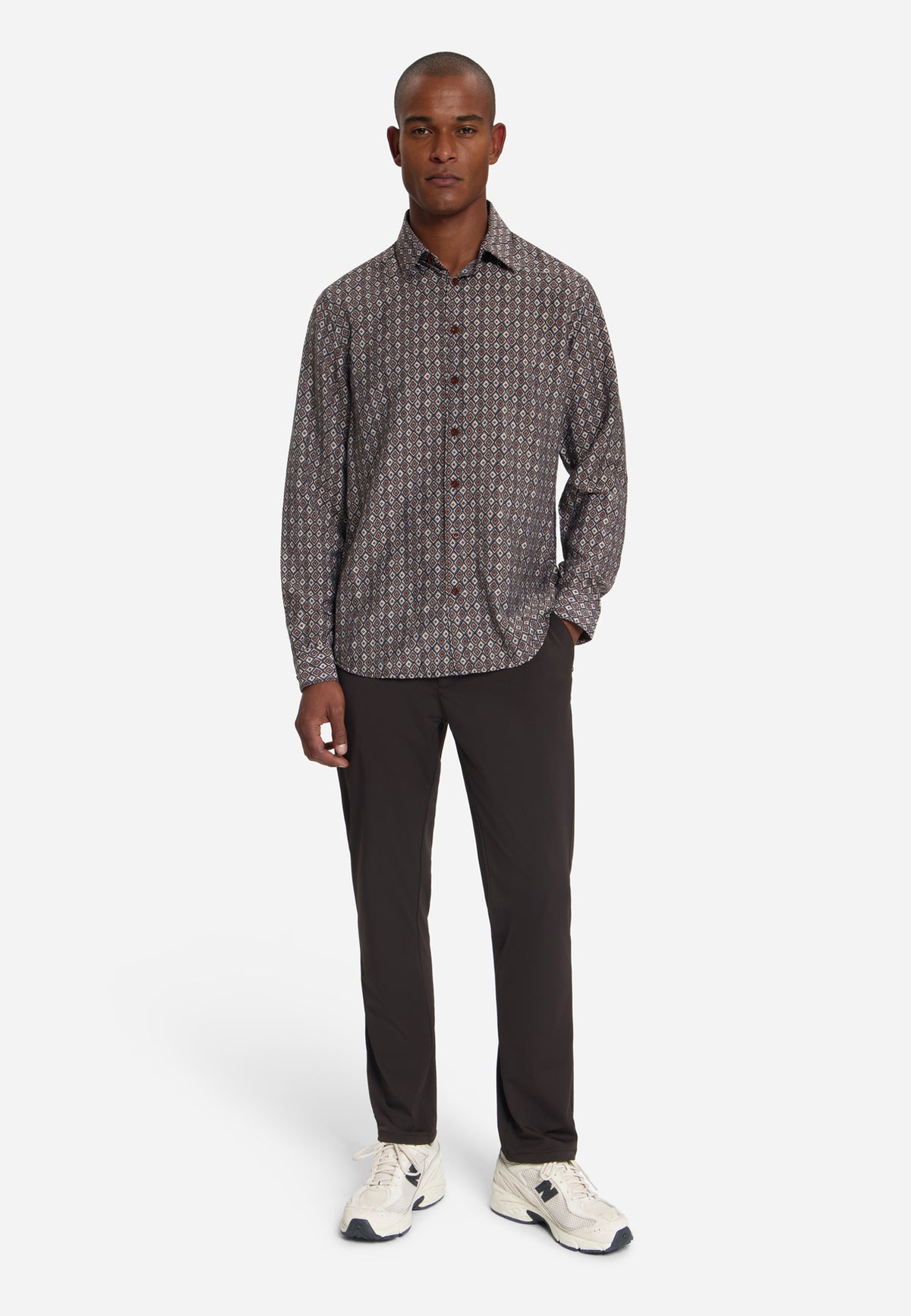 Allover Print Shirt | Light Brown