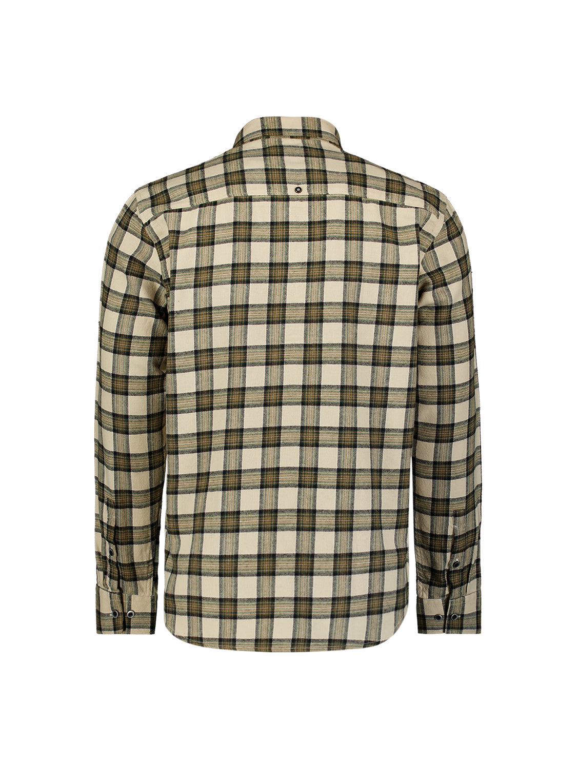 Cotton Flannel Check Shirt | Stone
