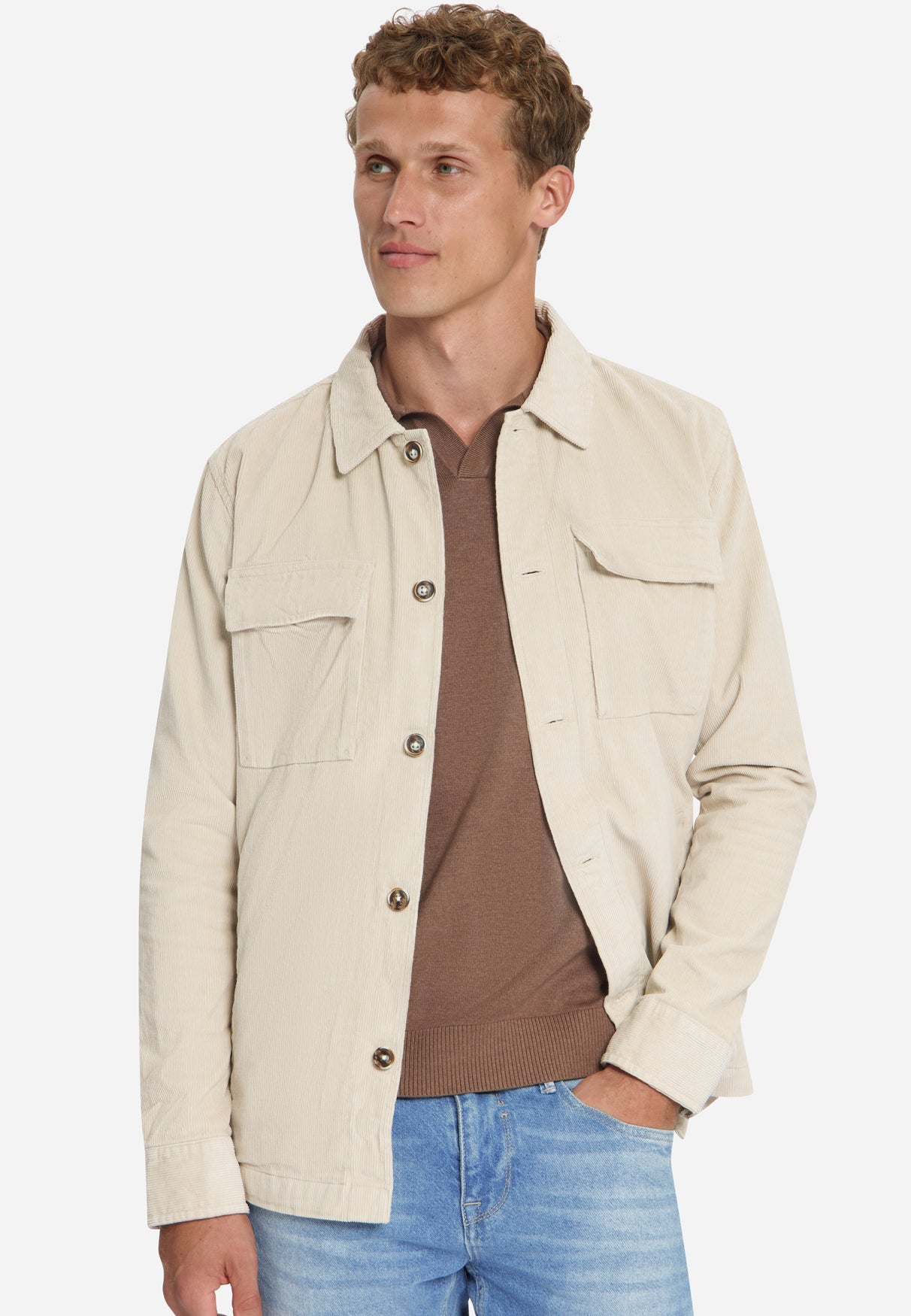 Cord-Overshirt | Stone