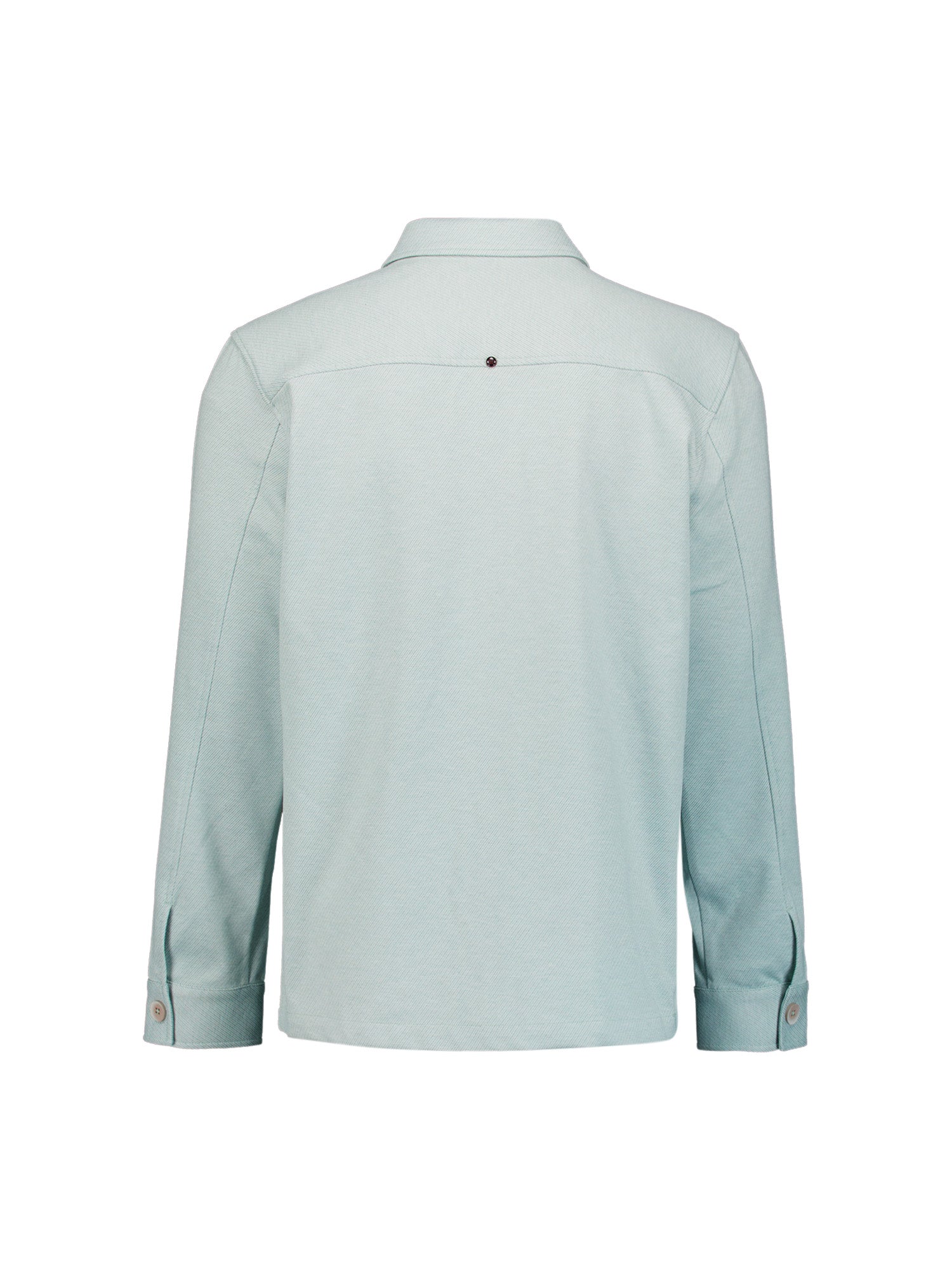 Melange Twill Overshirt | Dusty Blue