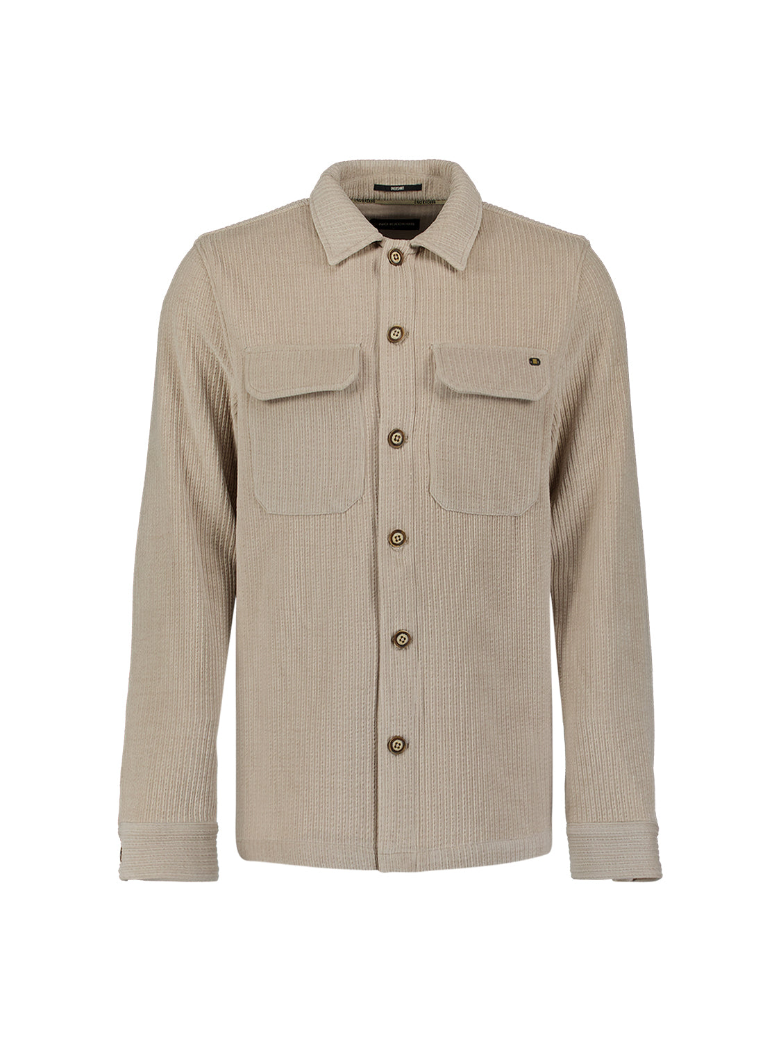 Stretch Cord Overshirt | Cement