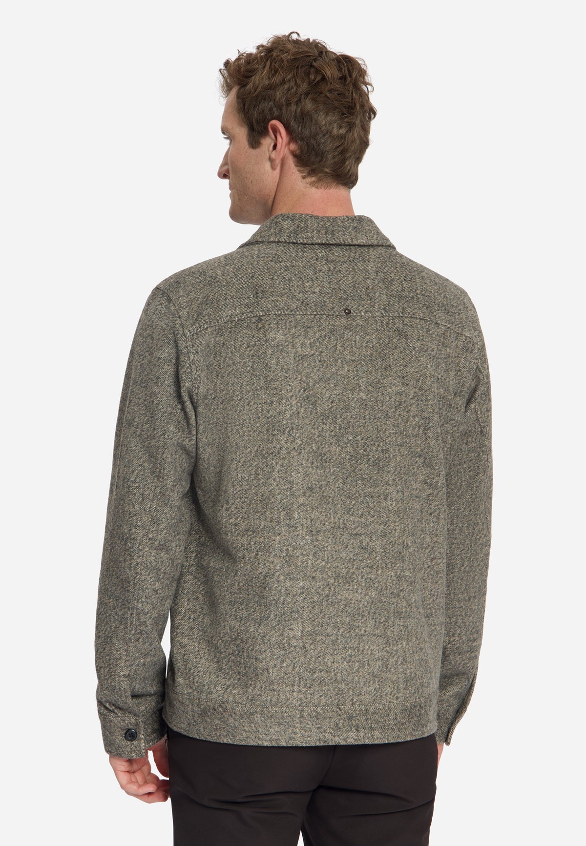 Wollmix-Overshirt mit Reißverschluss | Light Brown