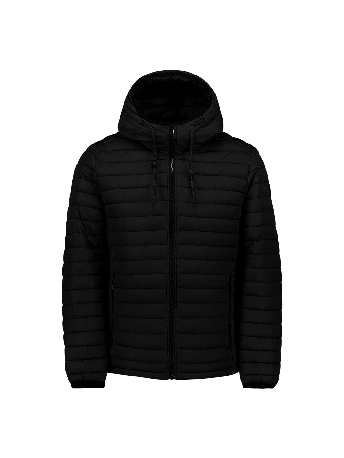 Leicht Gepolsterte Jacke Mit Kapuze | Black