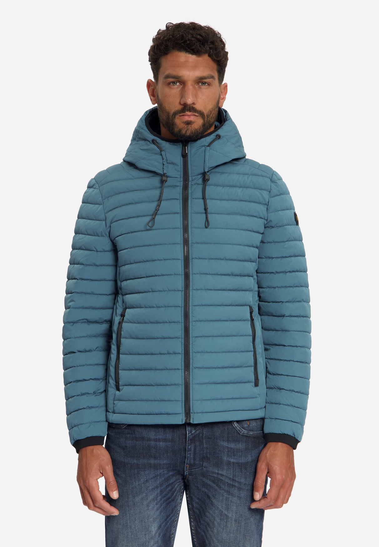 Leicht Gepolsterte Jacke Mit Kapuze | Shadow Blue