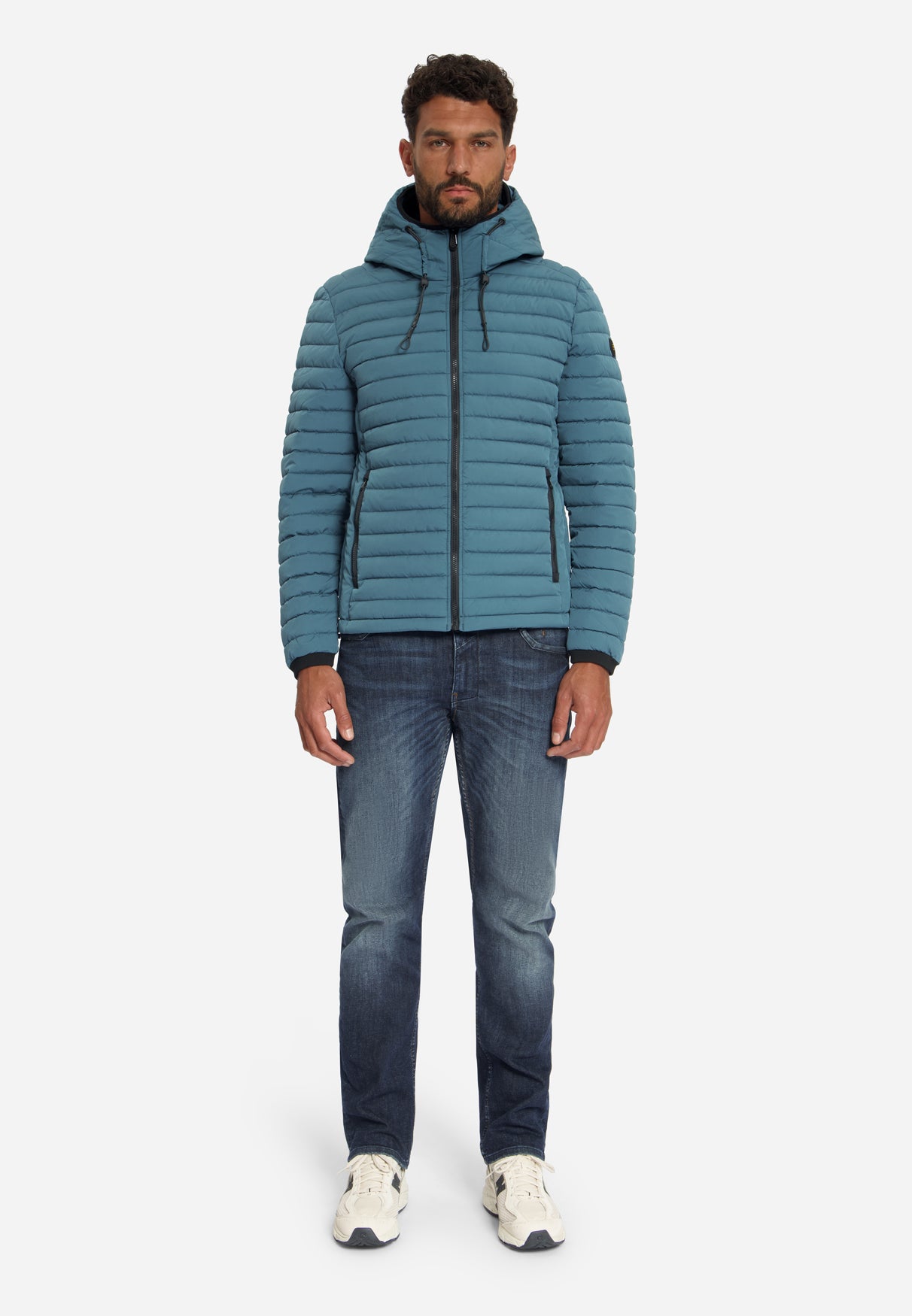 Leicht Gepolsterte Jacke Mit Kapuze | Shadow Blue