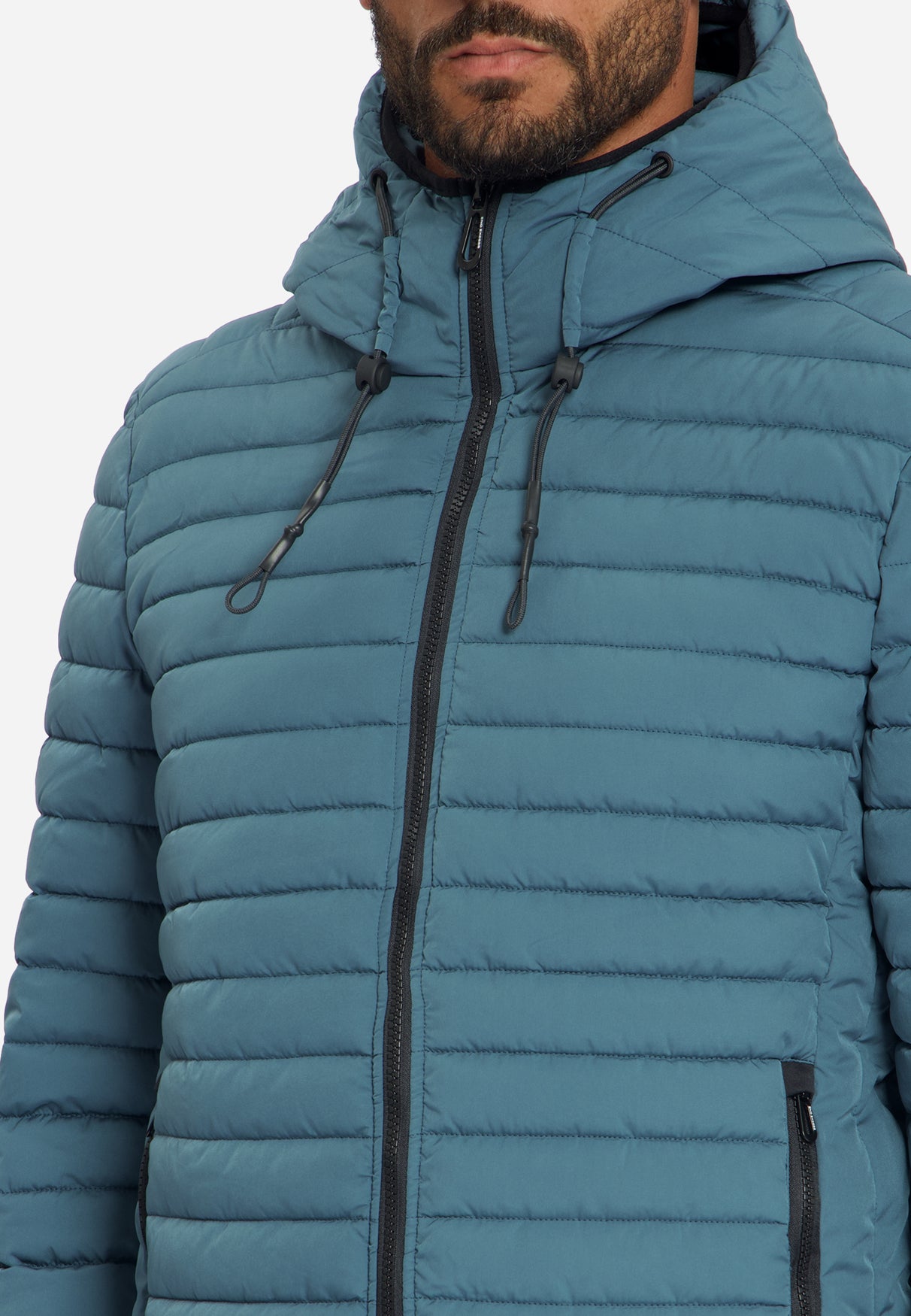 Hooded Padded Jacket | Shadow Blue