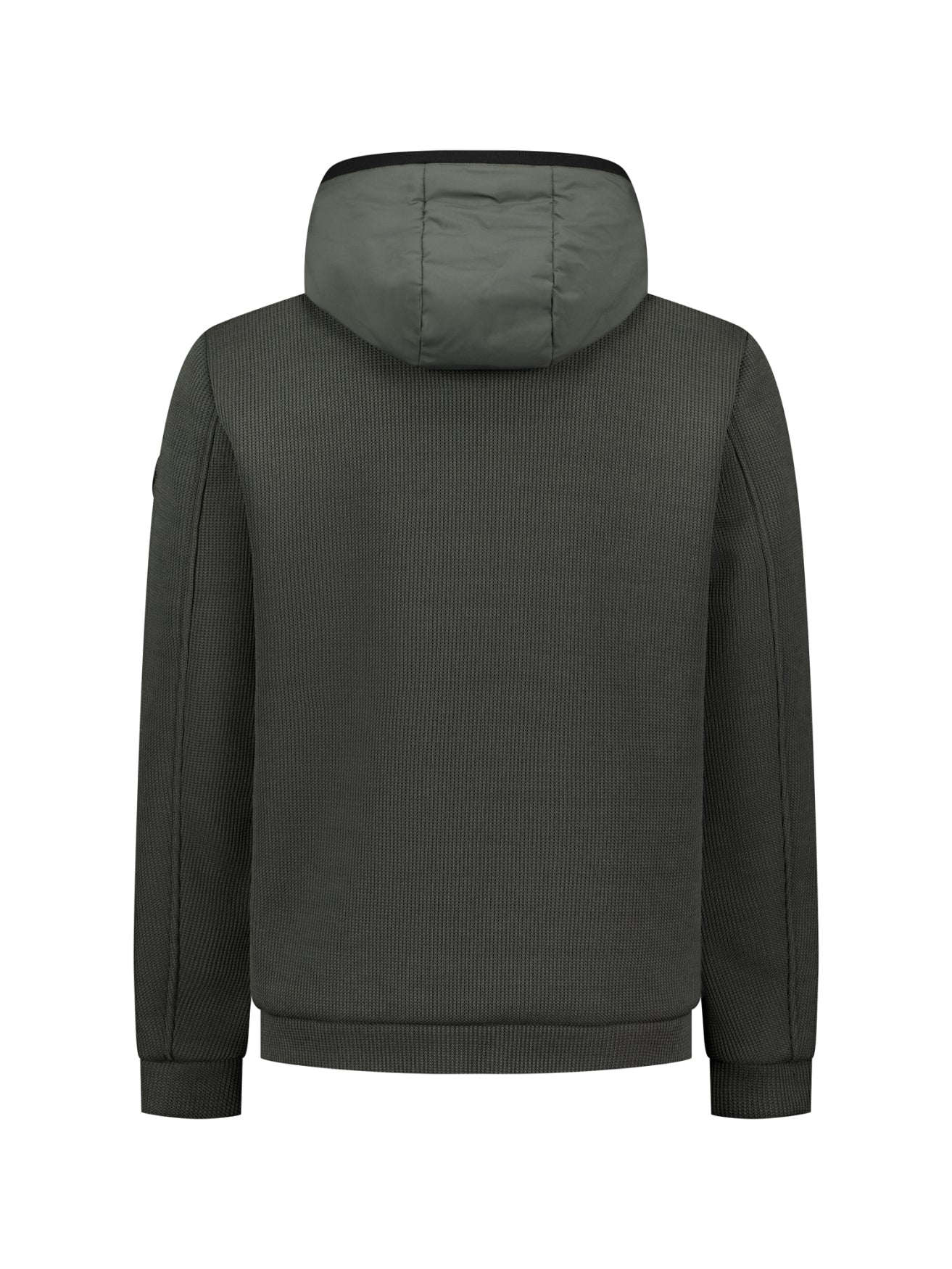 Strickjacke mit leichter Wattierung und Kapuze | Army
