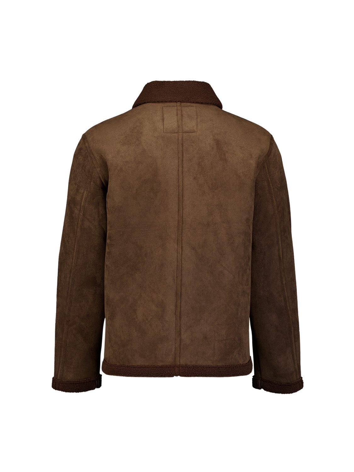 Jacke in Veloursleder-Optik | Dark Brown