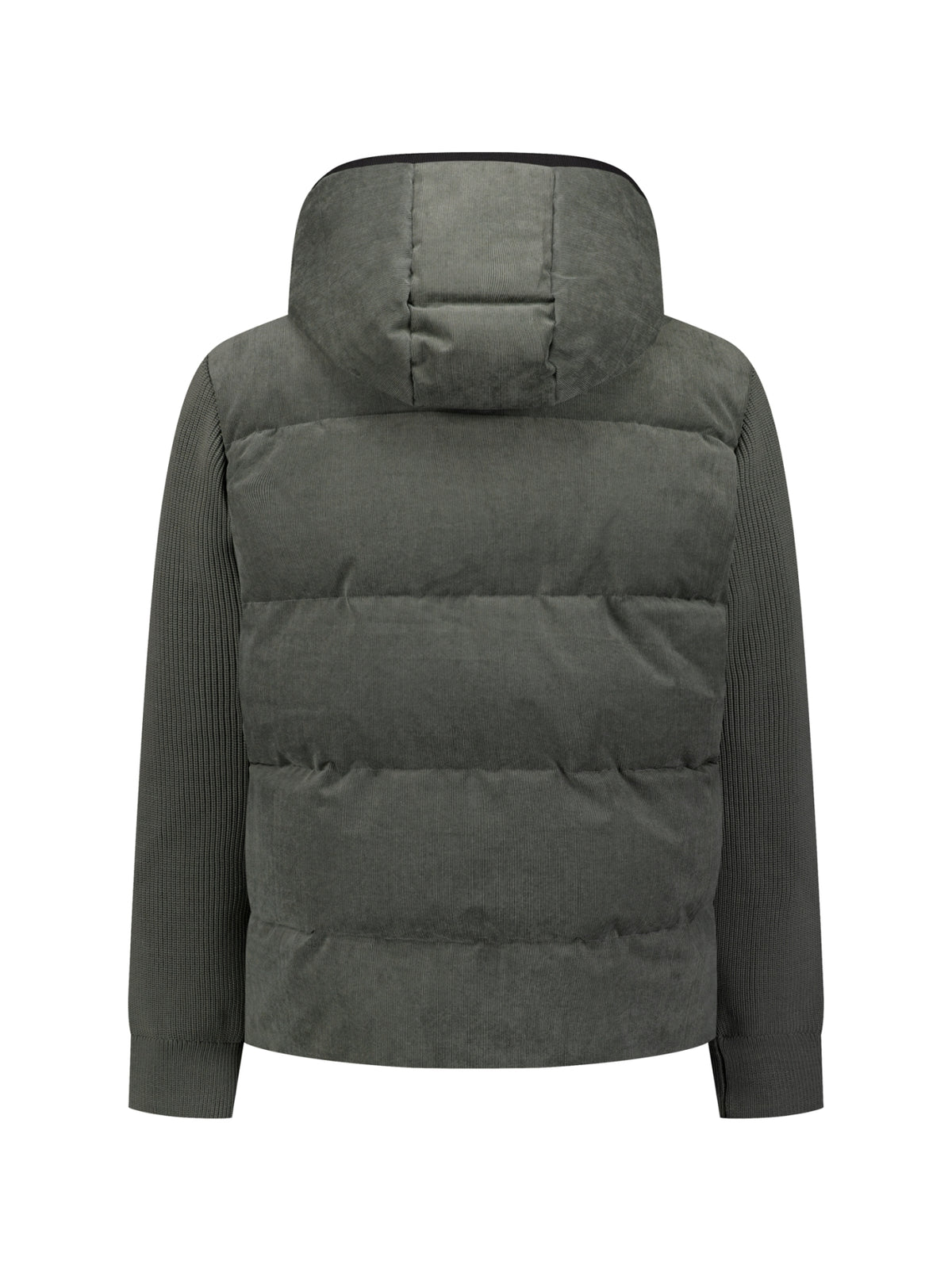 Kapuzenjacke aus Cord-Mischgewebe | army