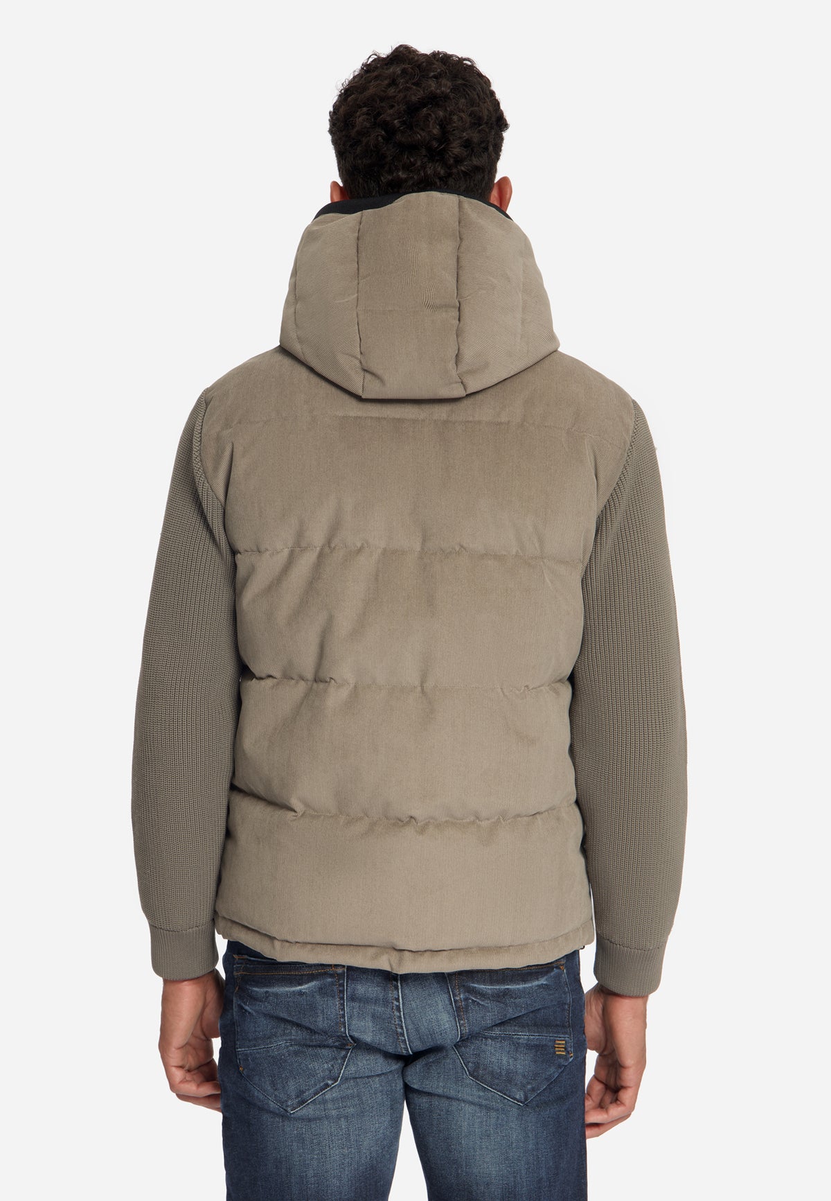 Kapuzenjacke aus Cord-Mix | Mud