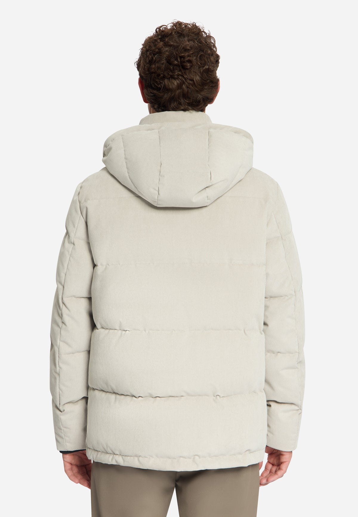 Kapuzenjacke aus Cord | stone
