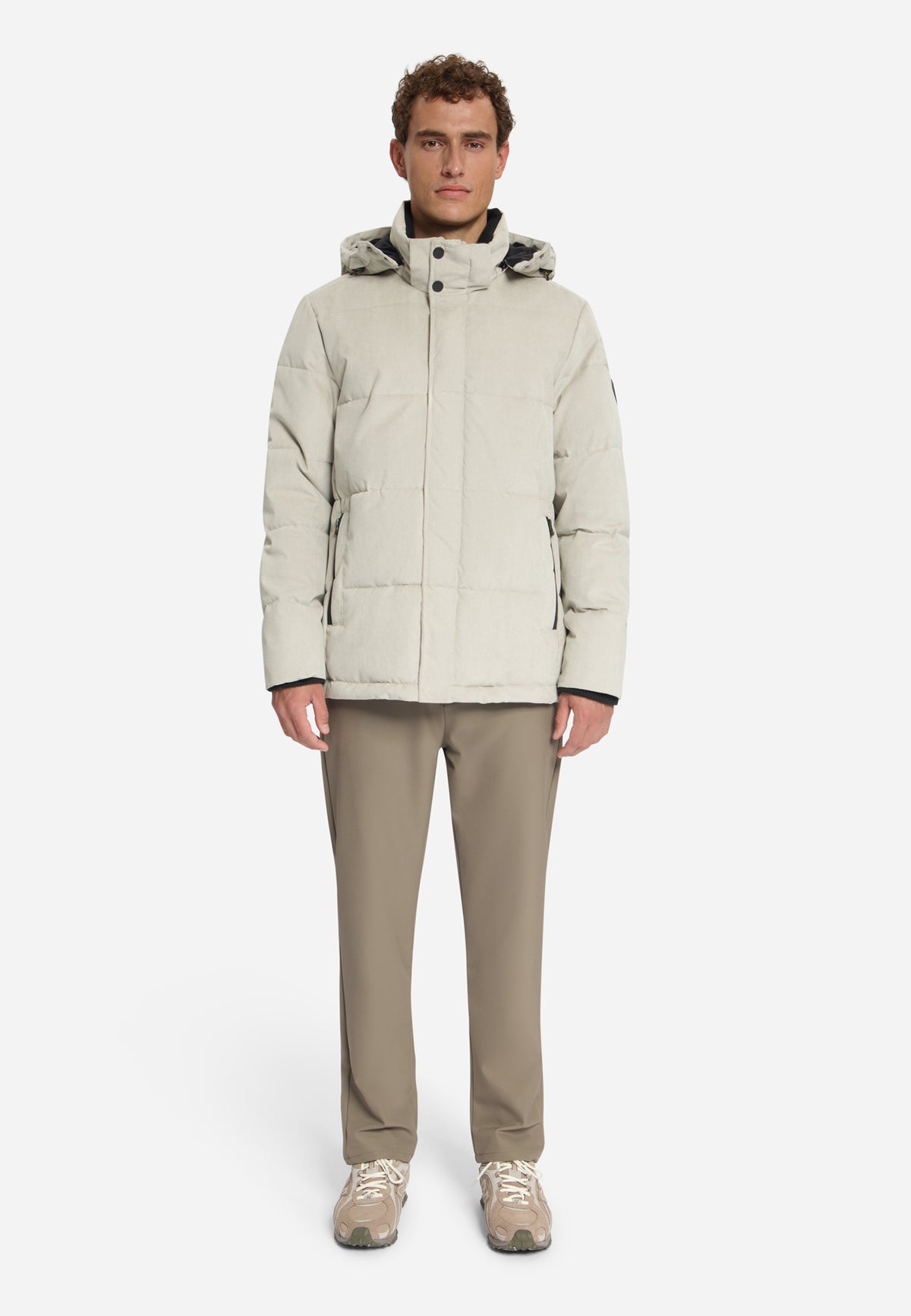 Kapuzenjacke aus Cord | stone