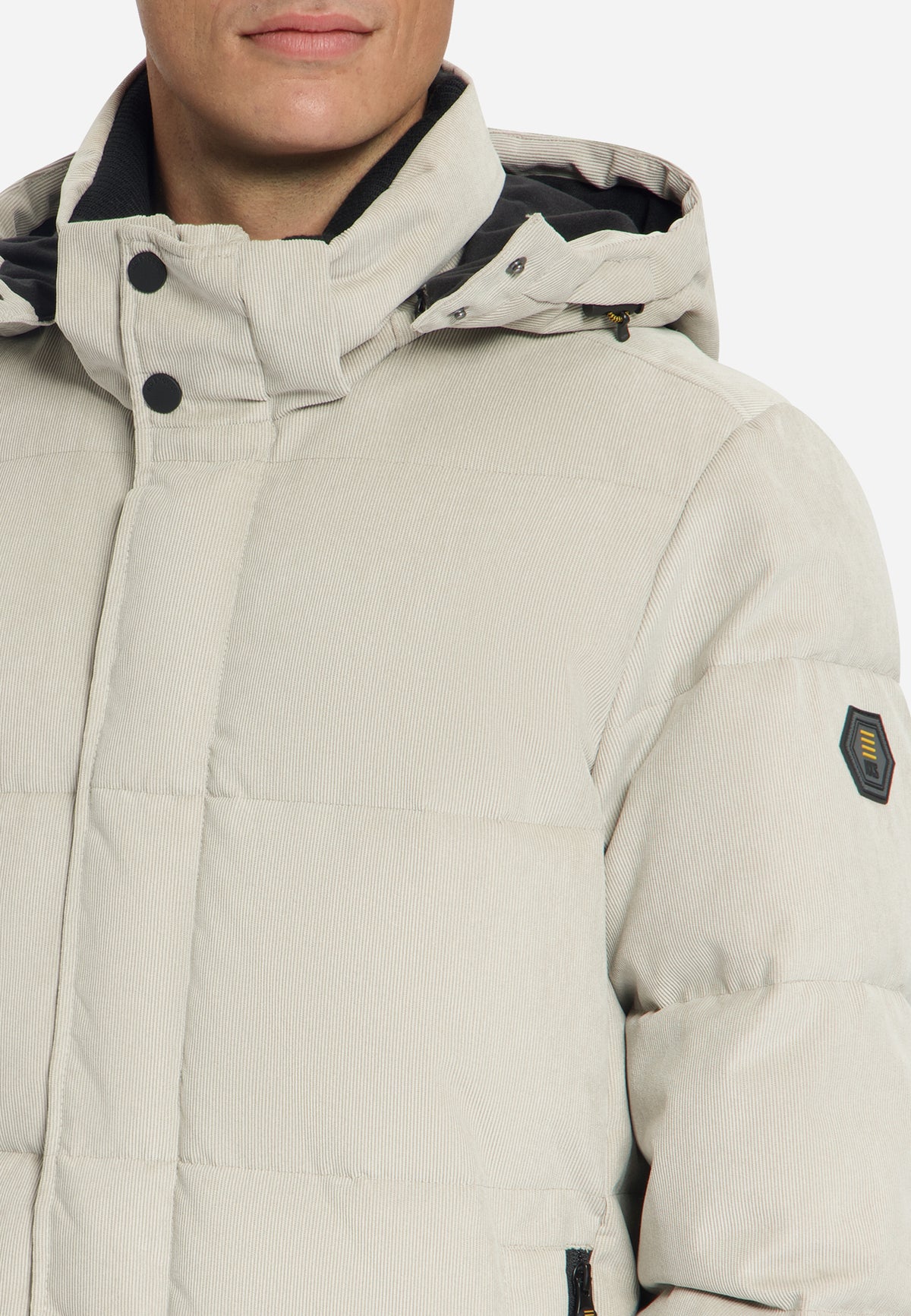 Kapuzenjacke aus Cord | stone