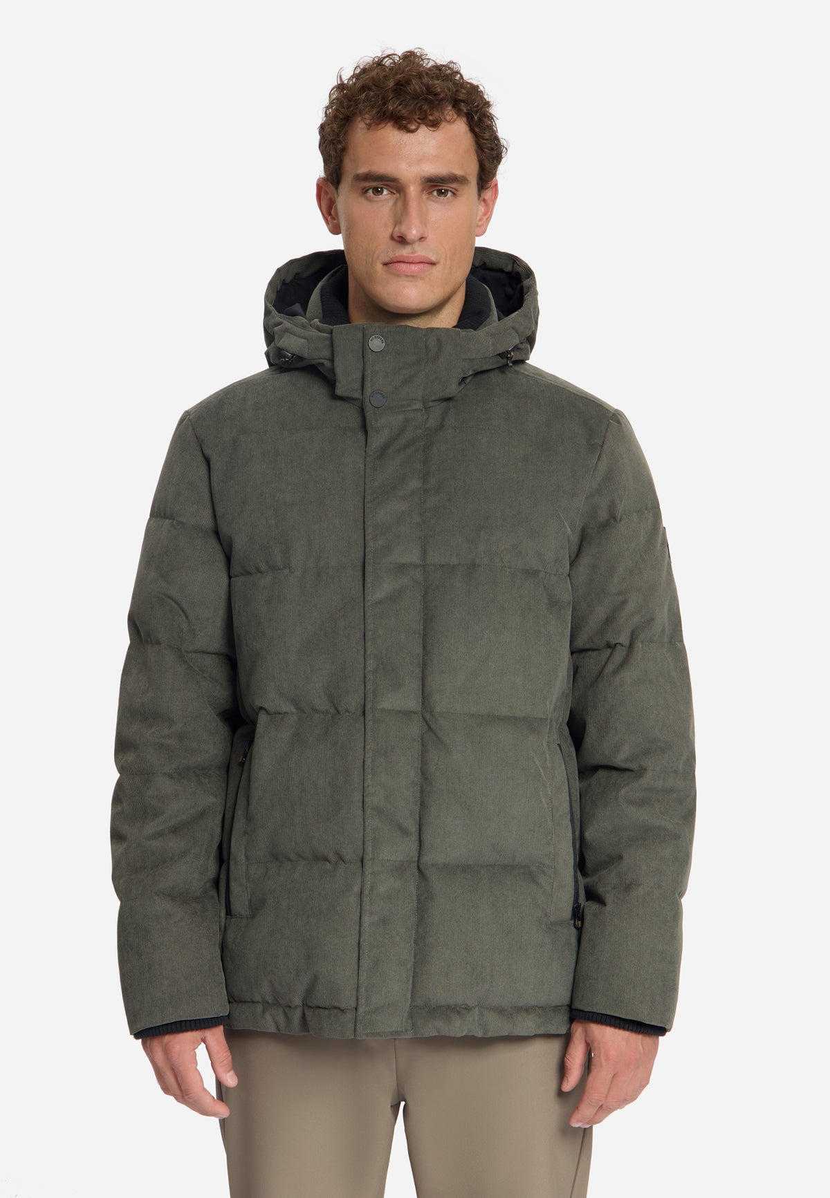 Kapuzenjacke aus Cord | army